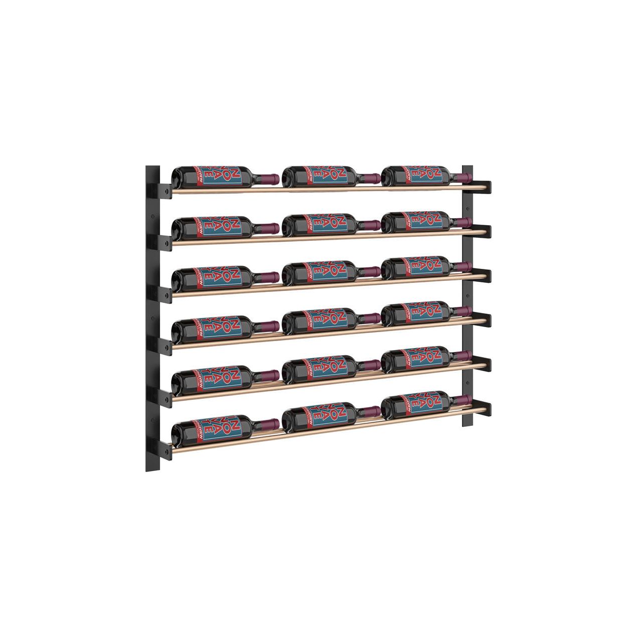 VintageView - Wine Wall 30 - Evolution Series - 762mm - Metal Wine Wall Rack (18-54 bottles)
