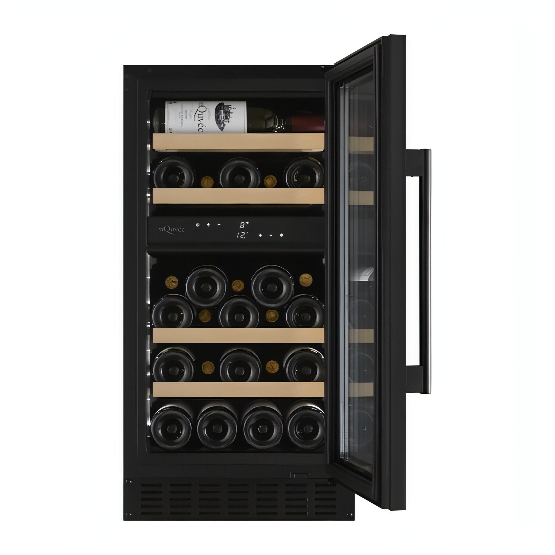 mQuvée - 400mm - Undercounter Wine Fridge - WineCave 700 40D - Anthracite Black