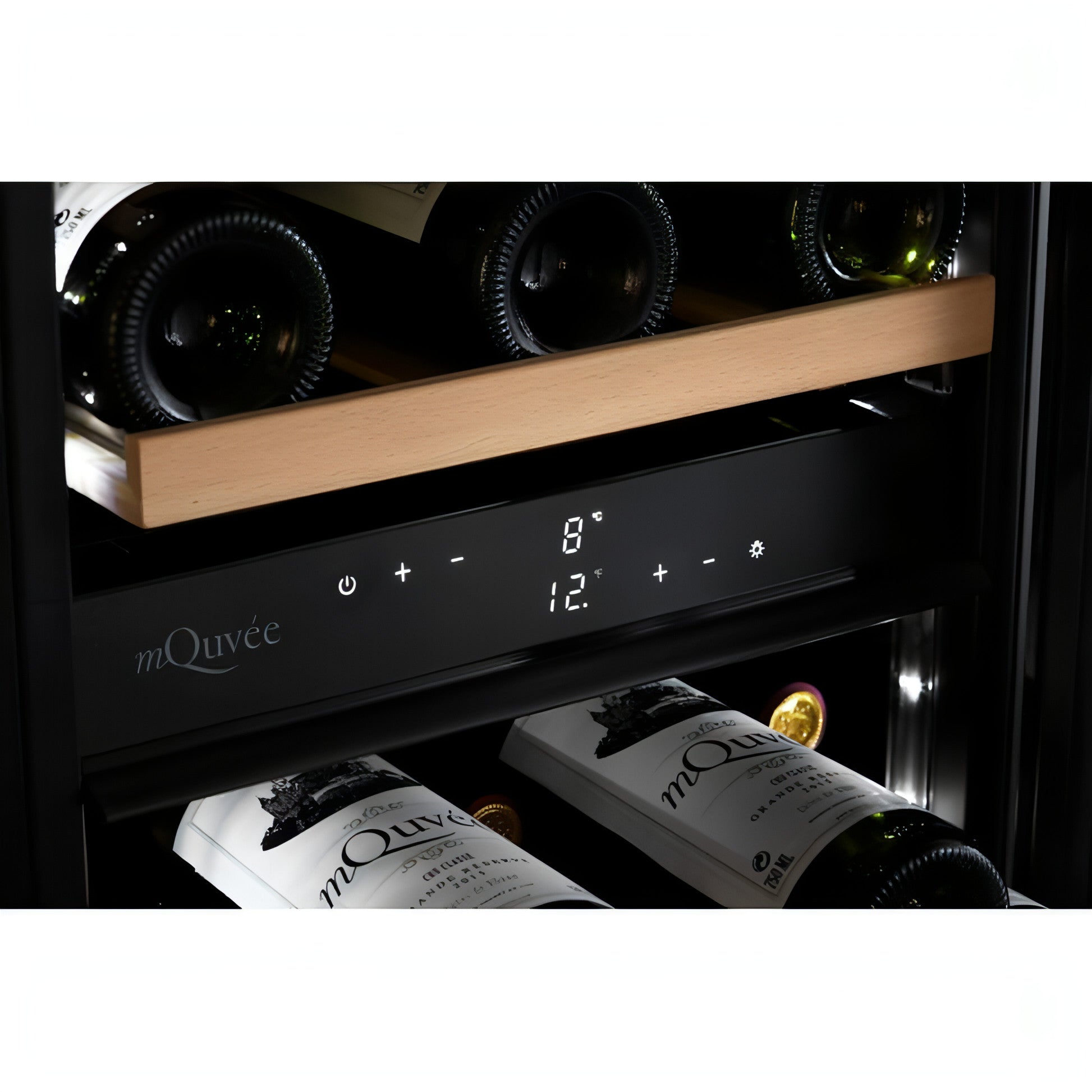 mQuvée - 400mm - Undercounter Wine Fridge - WineCave 700 40D - Anthracite Black