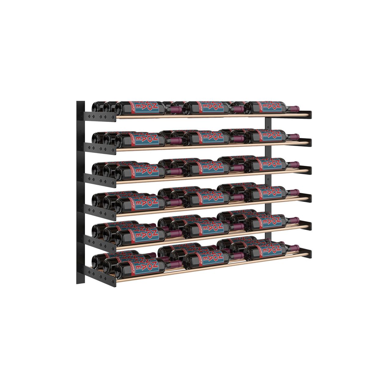 VintageView - Wine Wall 30 - Evolution Series - 762mm - Metal Wine Wall Rack (18-54 bottles)
