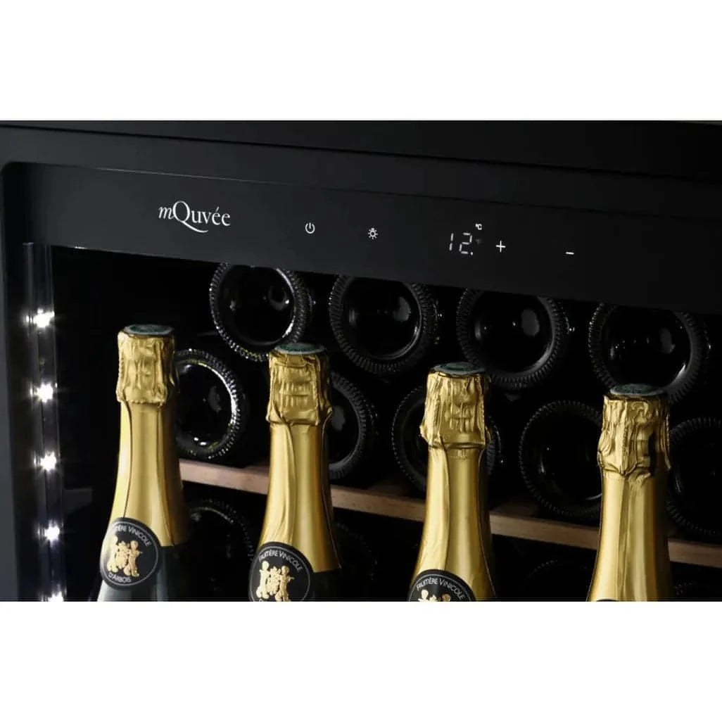 mQuvée - 600mm - Undercounter Wine Fridge - WineCave 700 60S Anthracite Black