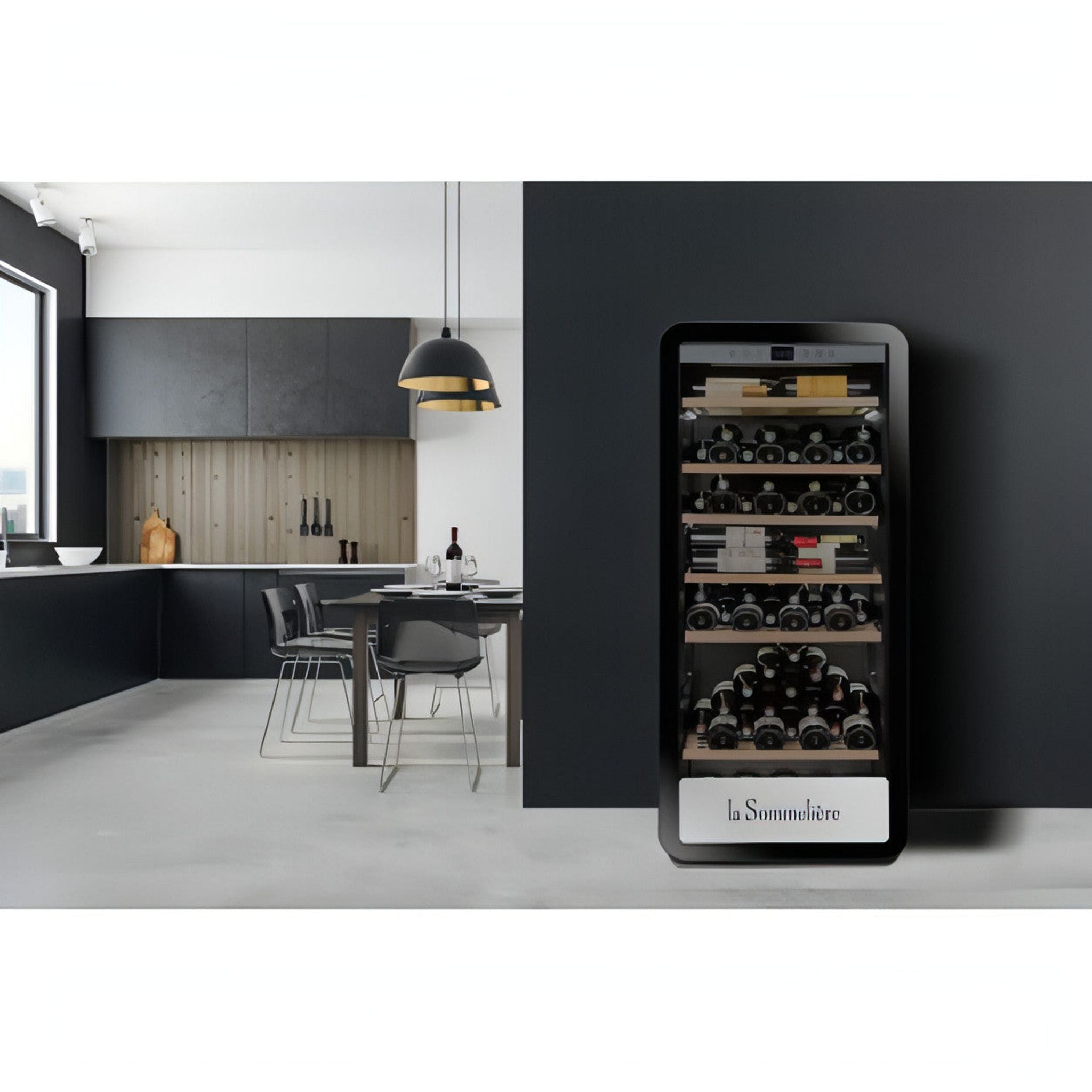 La Sommeliere - 254 Bottle Freestanding Single Zone Wine Cabinet APOGEE255PV