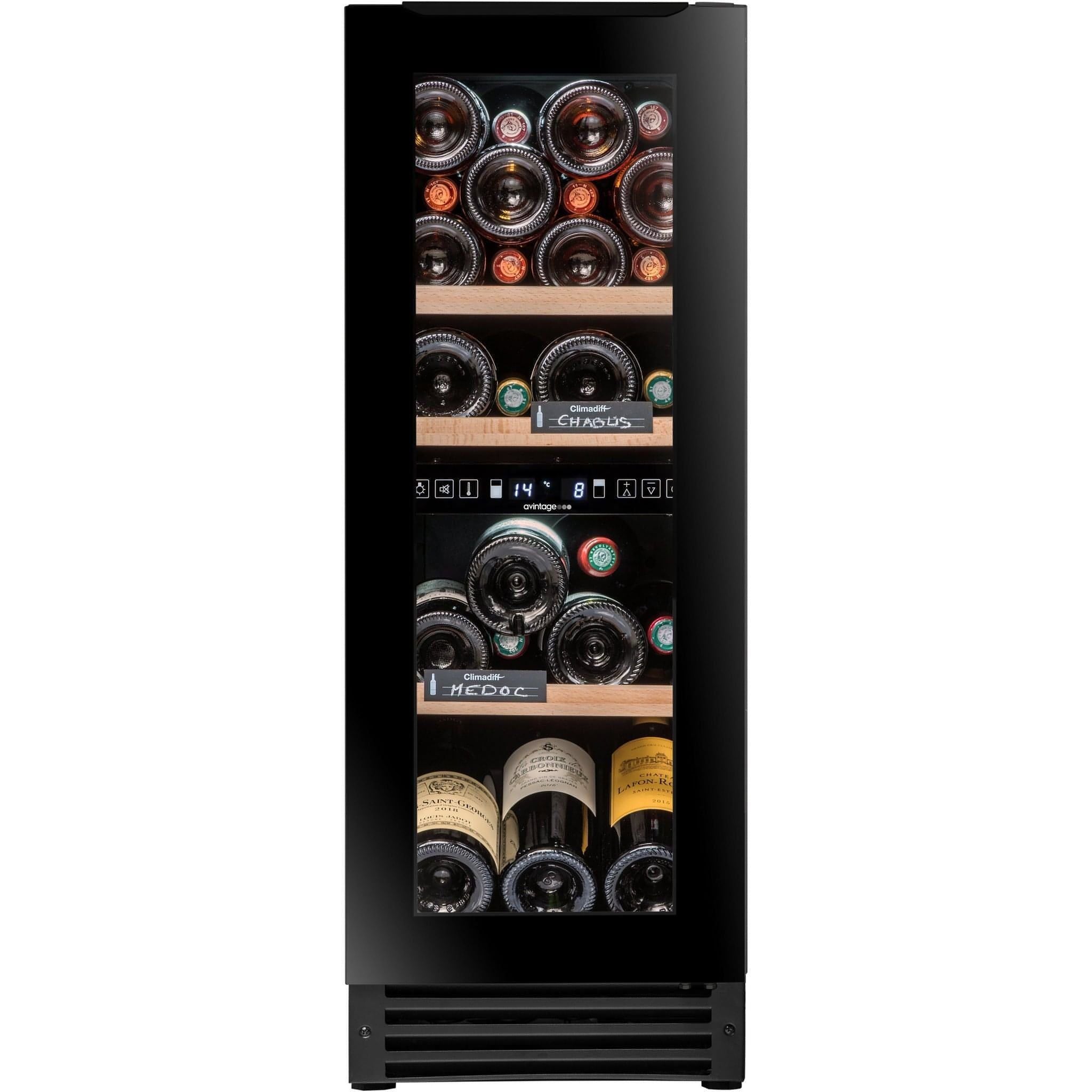 Avintage - 300mm Dual Zone - 25 bottle - Undercounter Wine Cooler - AVU27TDZB1