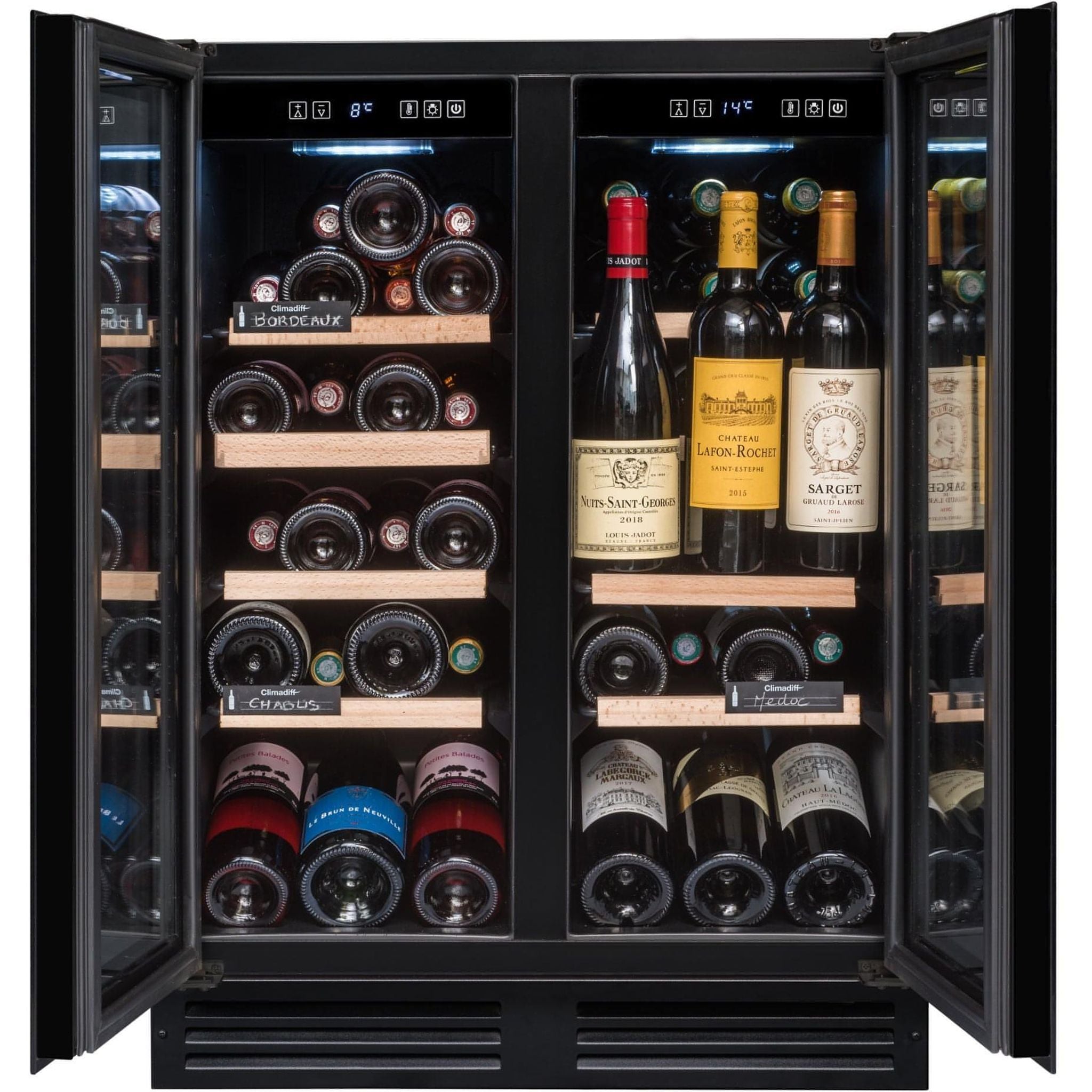 Avintage - 600mm Dual Zone - 47 bottle - Undercounter Wine Cooler - AVU49DPB1