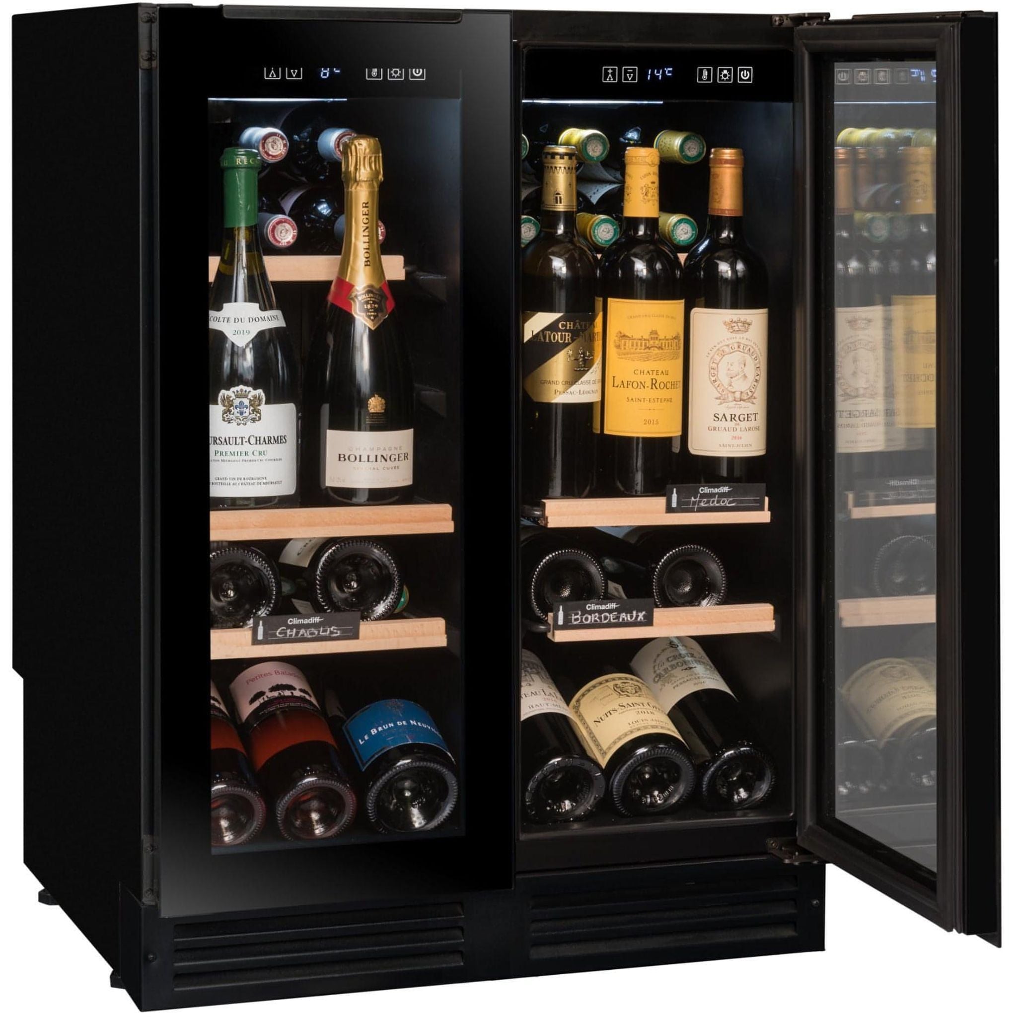 Avintage - 600mm Dual Zone - 47 bottle - Undercounter Wine Cooler - AVU49DPB1