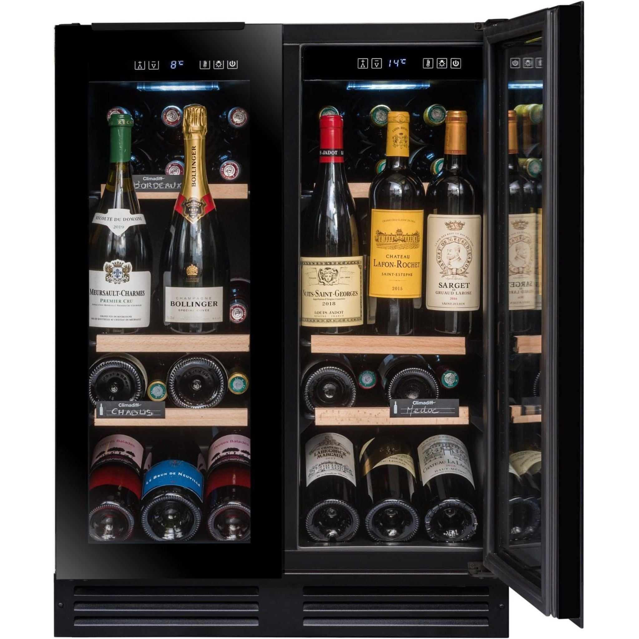 Avintage - 600mm Dual Zone - 47 bottle - Undercounter Wine Cooler - AVU49DPB1