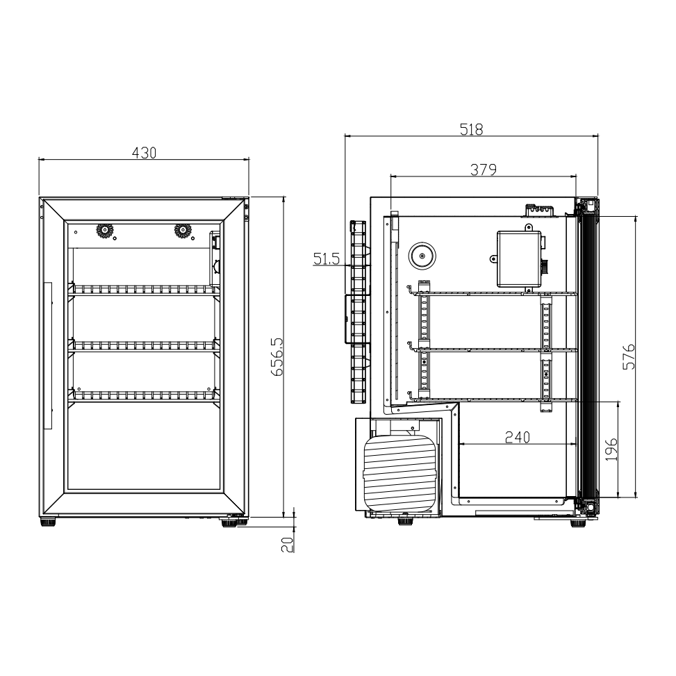 Cavin - Freestanding Beer Cooler - Outdoor Fridge - Arctic Collection 63 - Stainless