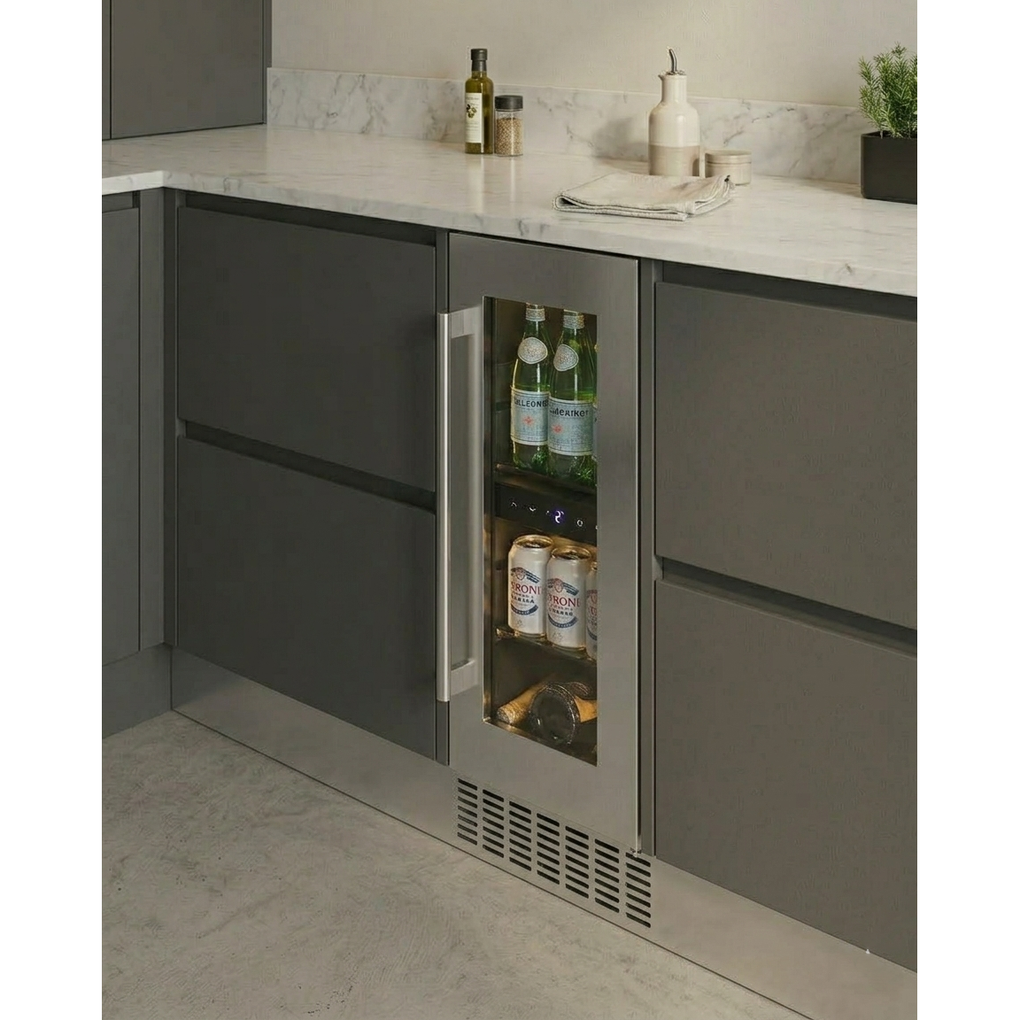 CELLA - 300mm - Undercounter Drinks Fridge - Single Zone - BV18-SSH