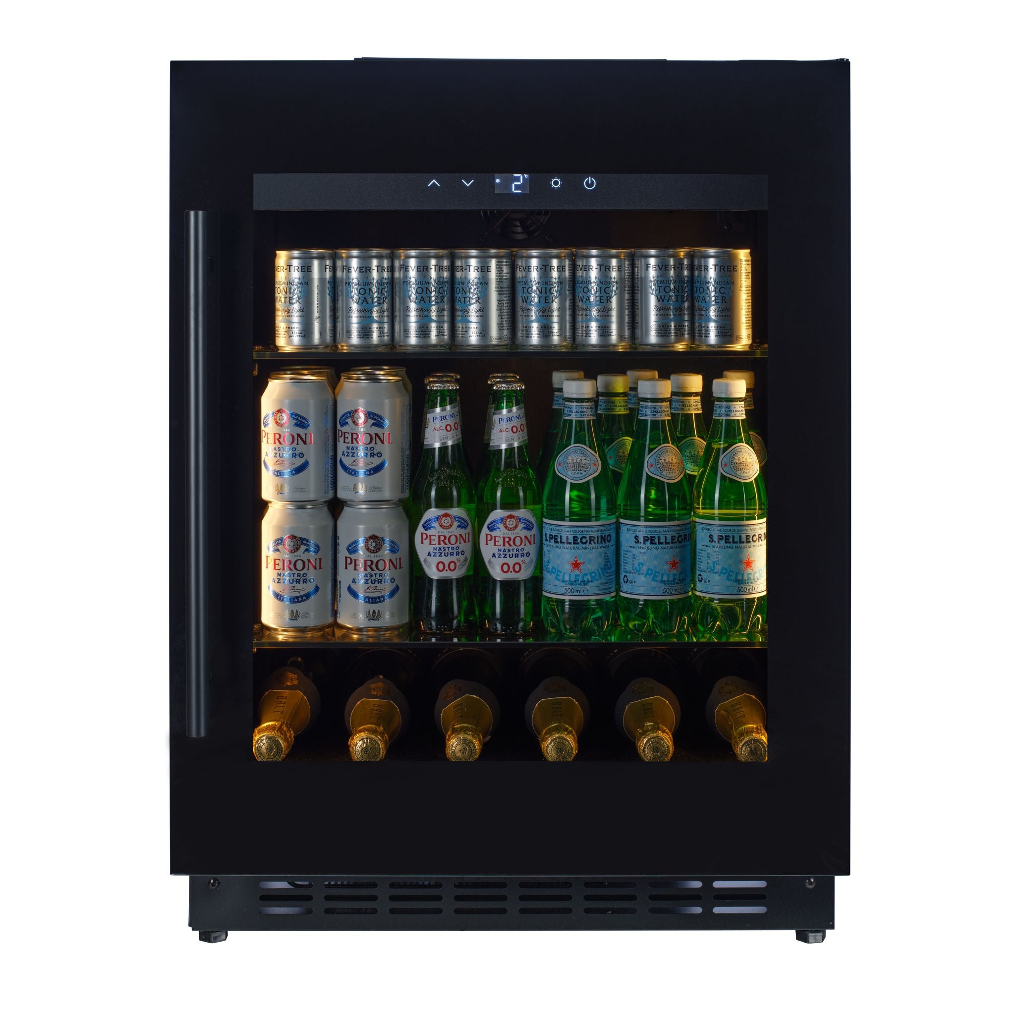 CELLA - 600mm - Undercounter Drinks Fridge - Black - BV34-BH