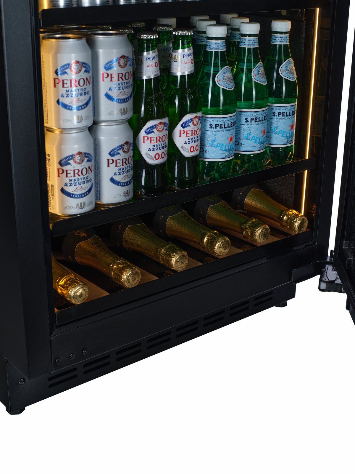 CELLA - Fully Integrated Drinks Fridge - Handleless / Push To Open - BV34PANEL-TO