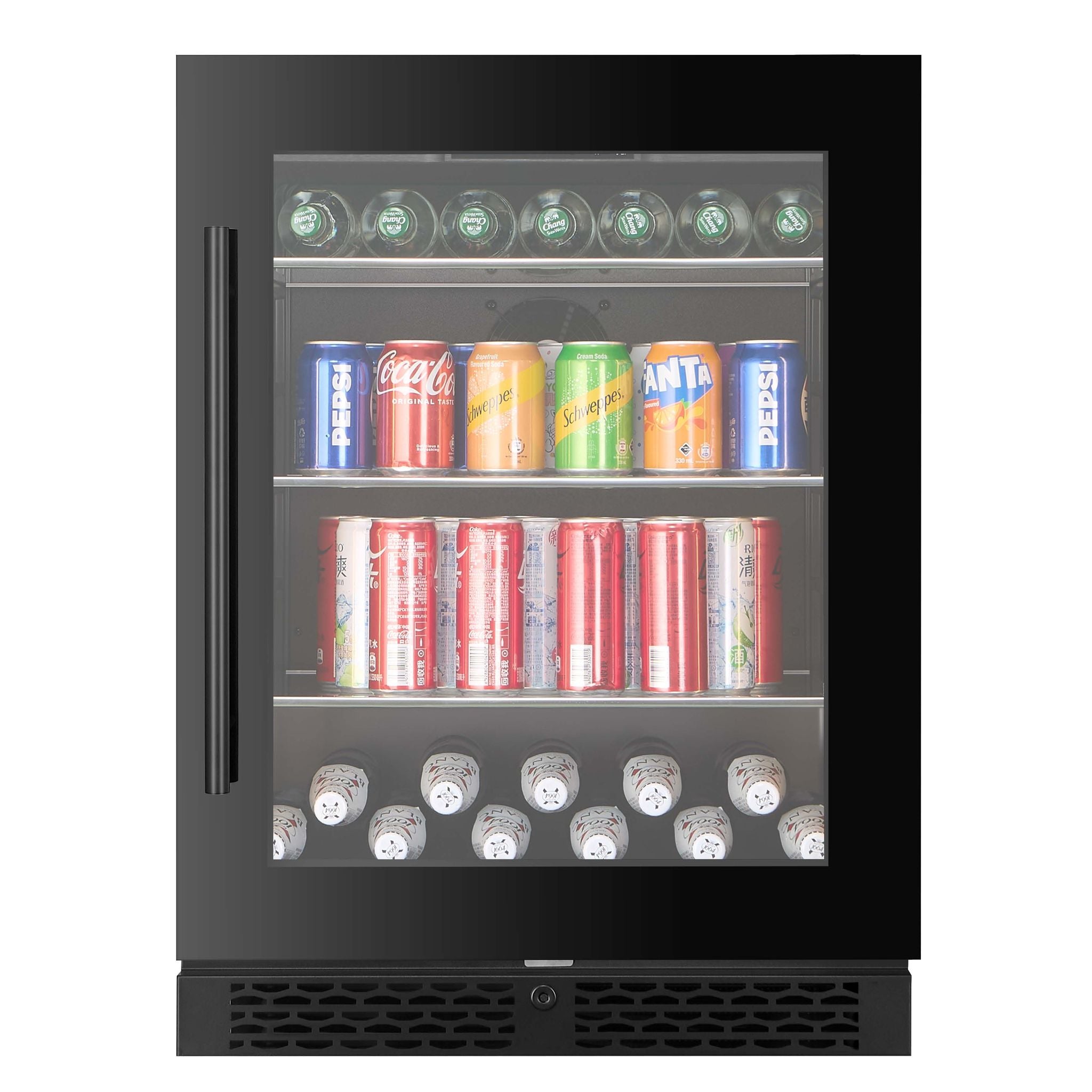 CELLA Drinks Fridge - 141 Can / 127L Beverage Chiller - BV46S-BLACK