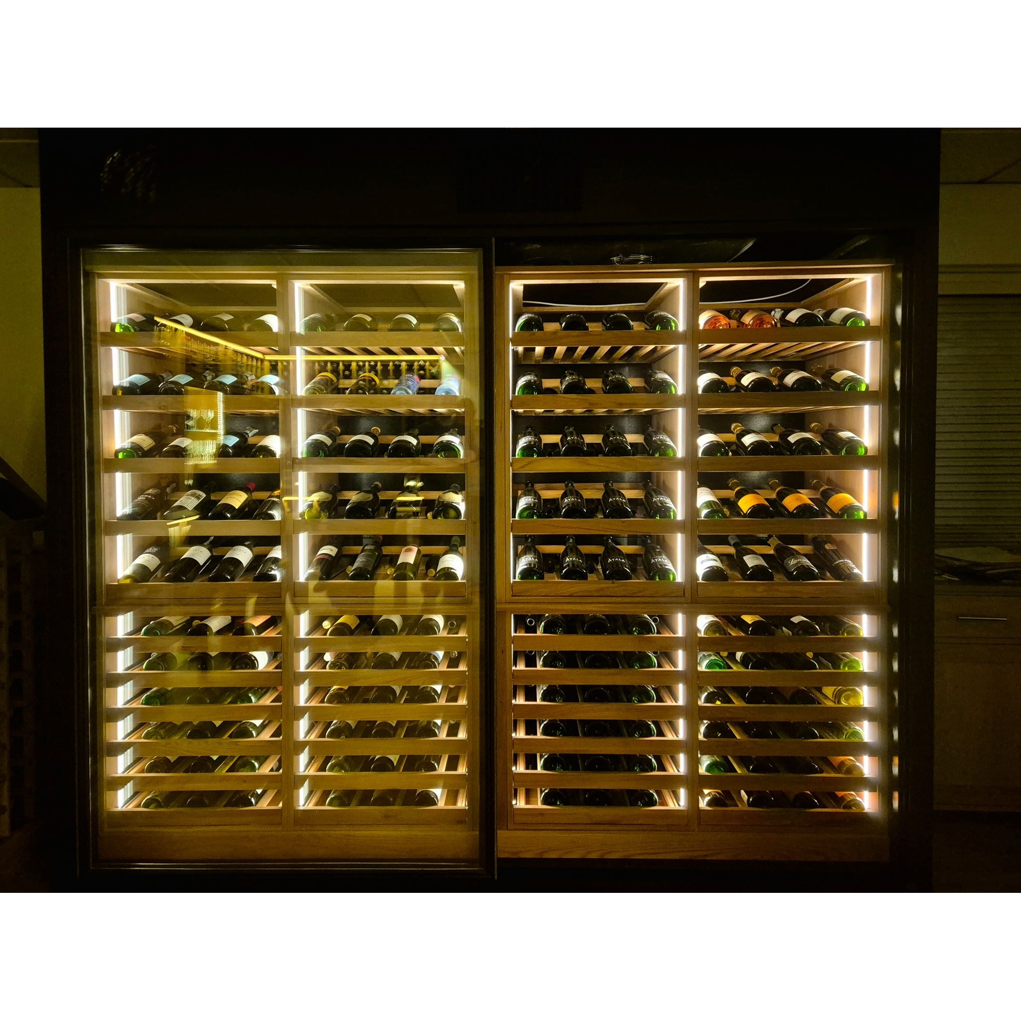 Bespoke Wine Wall Chiller Display Cabinet - 2 Door