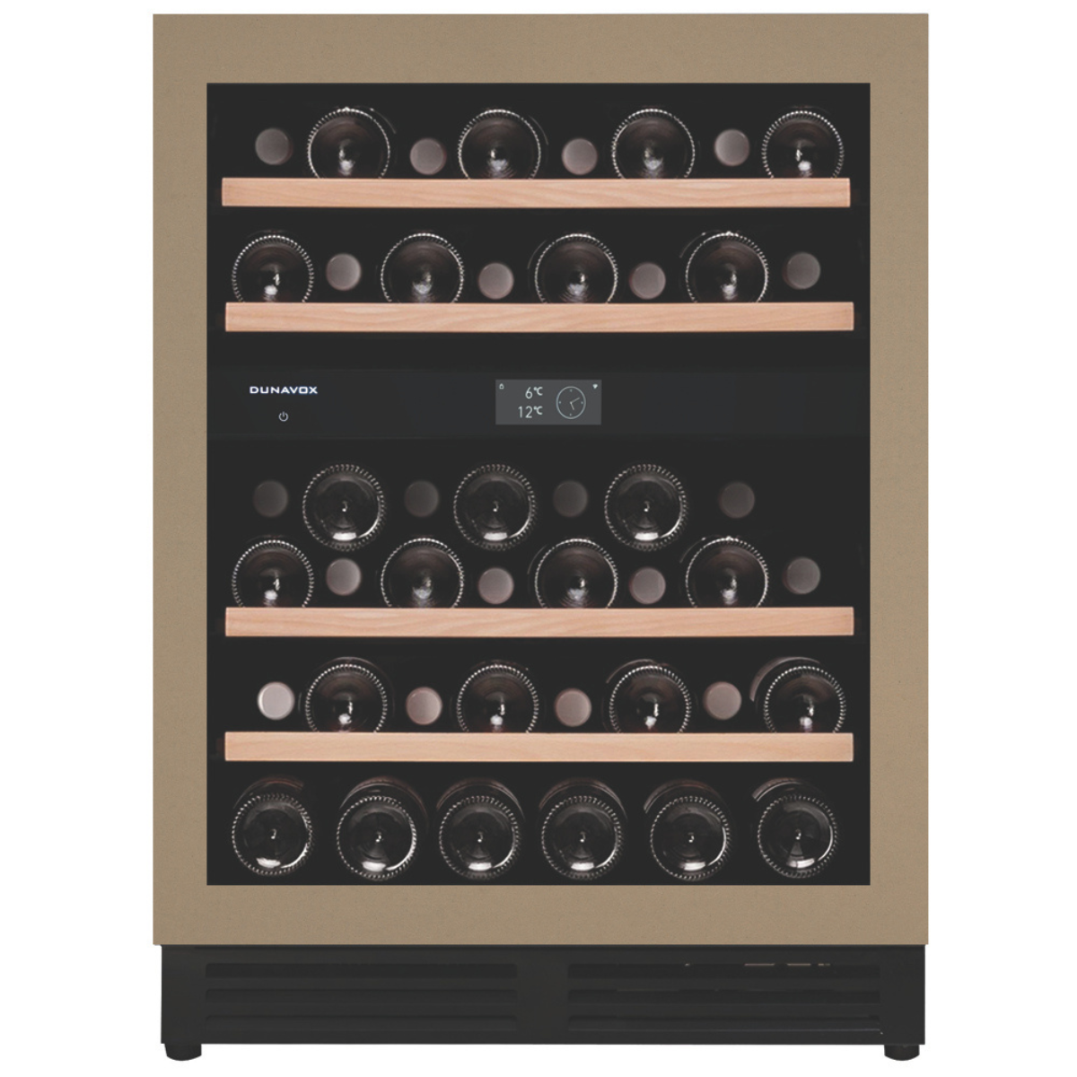 Dunavox FLOW-41 - 600mm Dual Zone - 41 Bottle - Panel Ready - Built In Wine Cooler - DAUF-41.146DOP.TO 88cm height