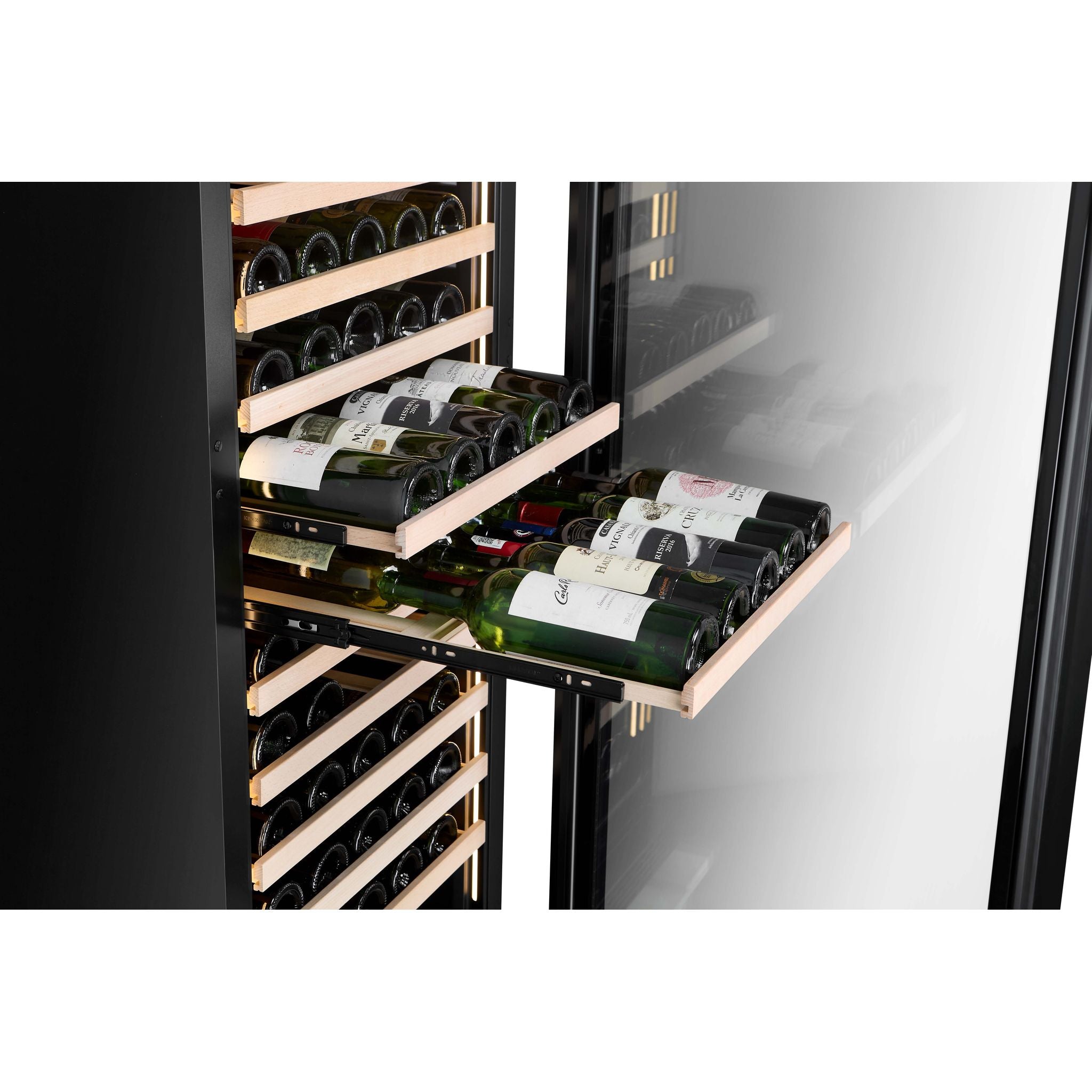 CELLA - 161 bottle Single Zone Wine cooler - FWS163S-BLACK