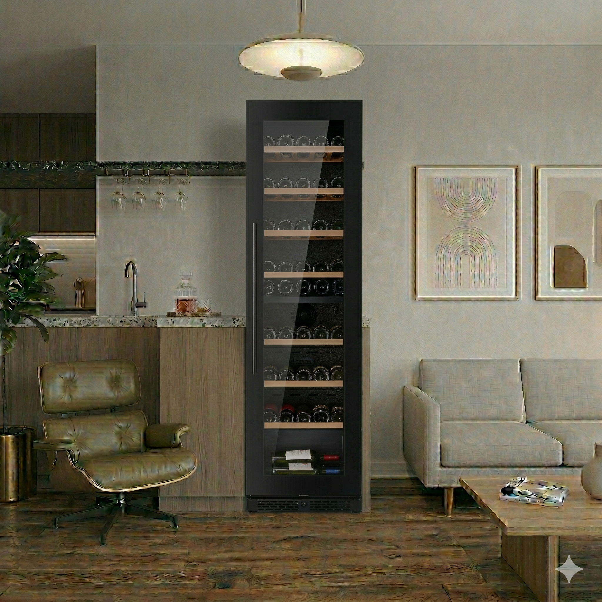 ClimaVin - Noir134 - Dual Zone Shallow Wine Fridge - Built in or Freestanding