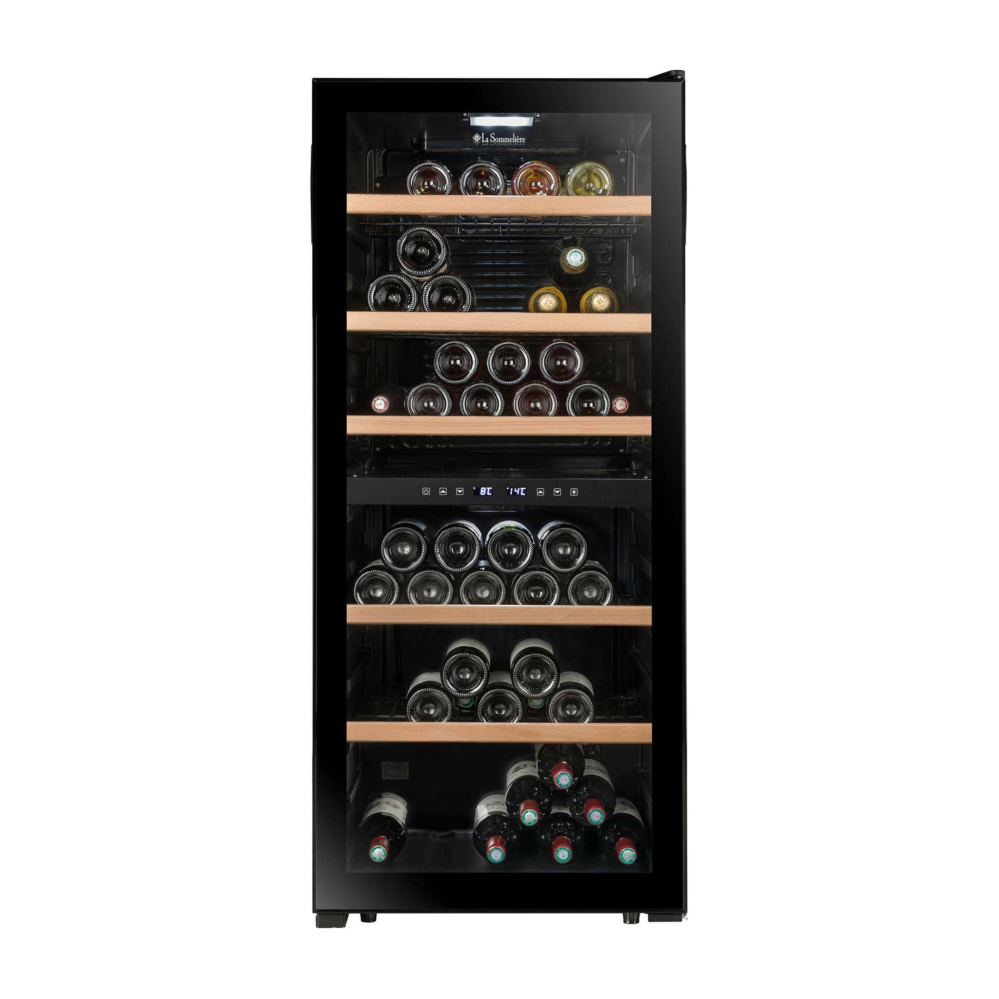 La Sommeliere - Dual Zone - 102 Bottle Wine Fridge - LS102DZBLACK