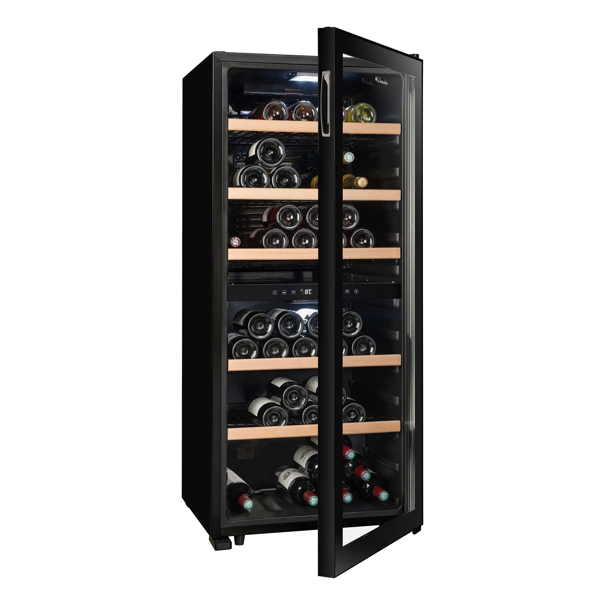 La Sommeliere - Dual Zone - 102 Bottle Wine Fridge - LS102DZBLACK