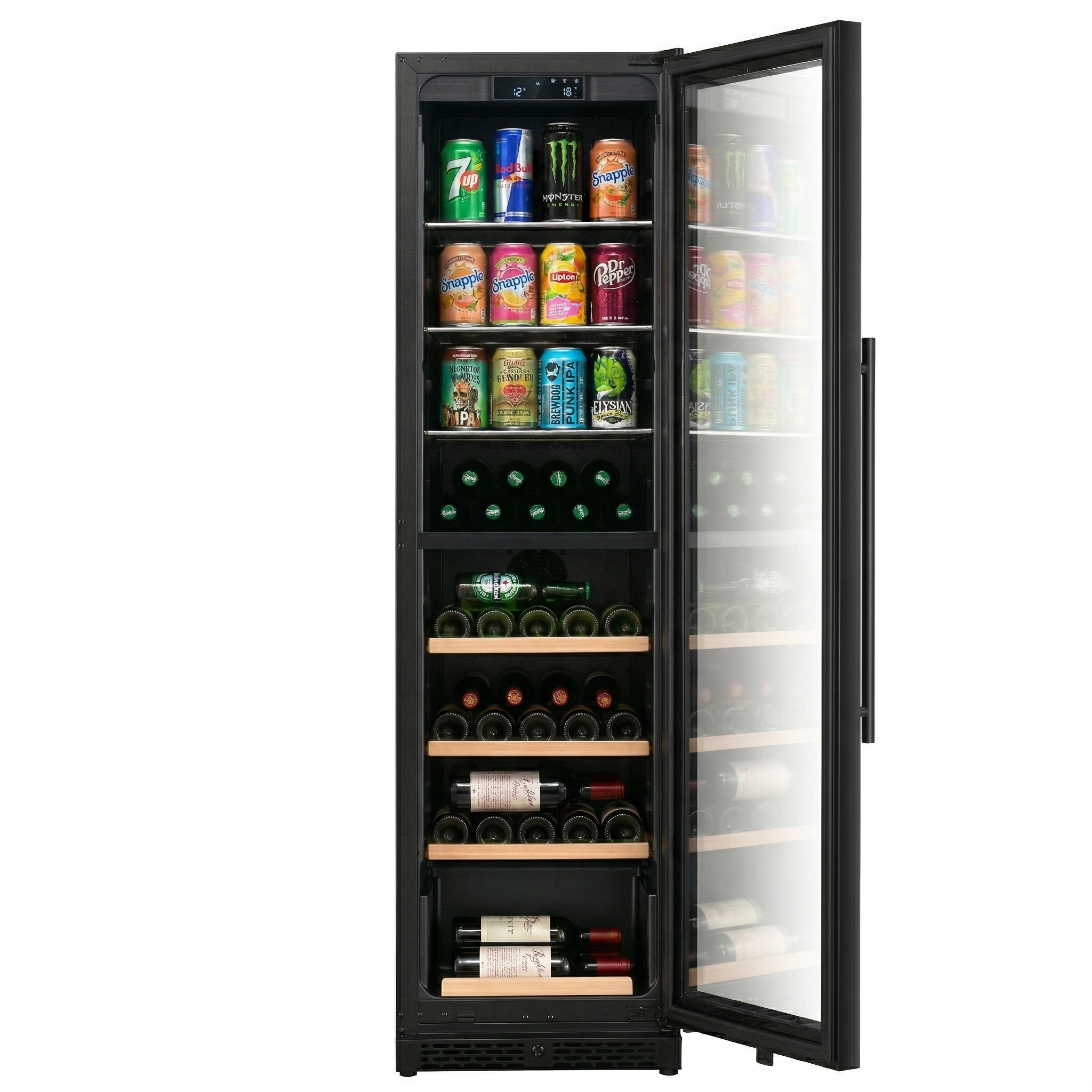 ClimaVin - Noir142 - Dual Zone Shallow Wine/Beverage Fridge - Built in or Freestanding