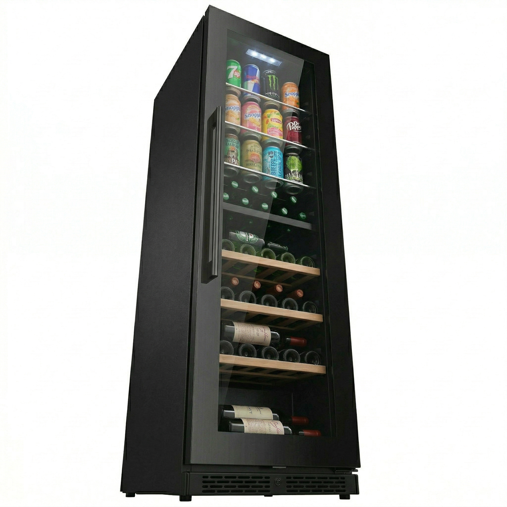 ClimaVin - Noir142 - Dual Zone Shallow Wine/Beverage Fridge - Built in or Freestanding