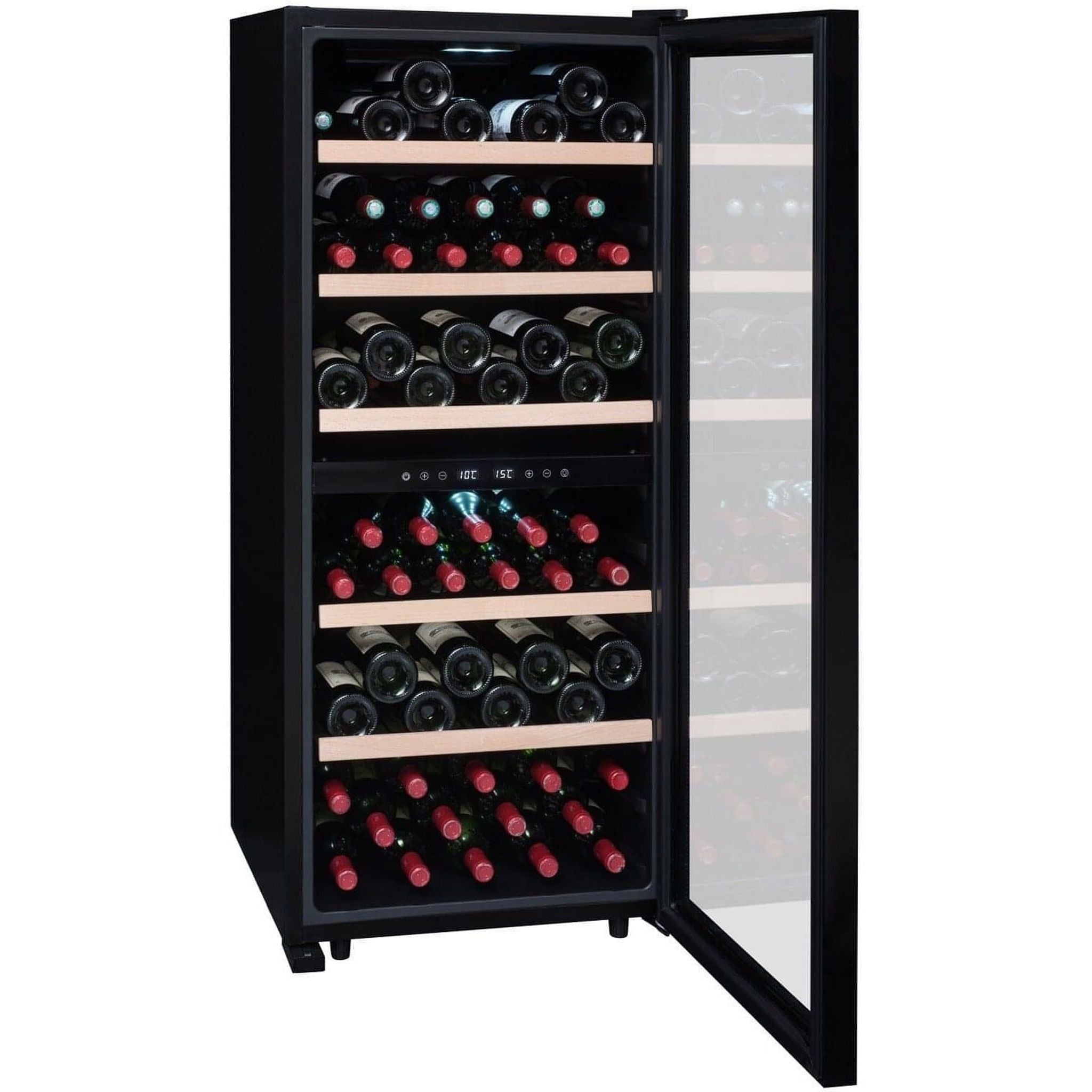 La Sommeliere - Dual Zone - 102 Bottle Freestanding Wine Fridge - SLS102DZBLACK