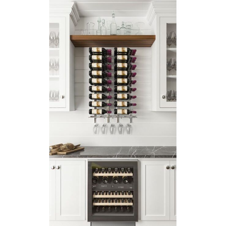 VintageView - W Series 3 – 915mm Wall Mounted Metal Wine Rack (9-27 bottles)