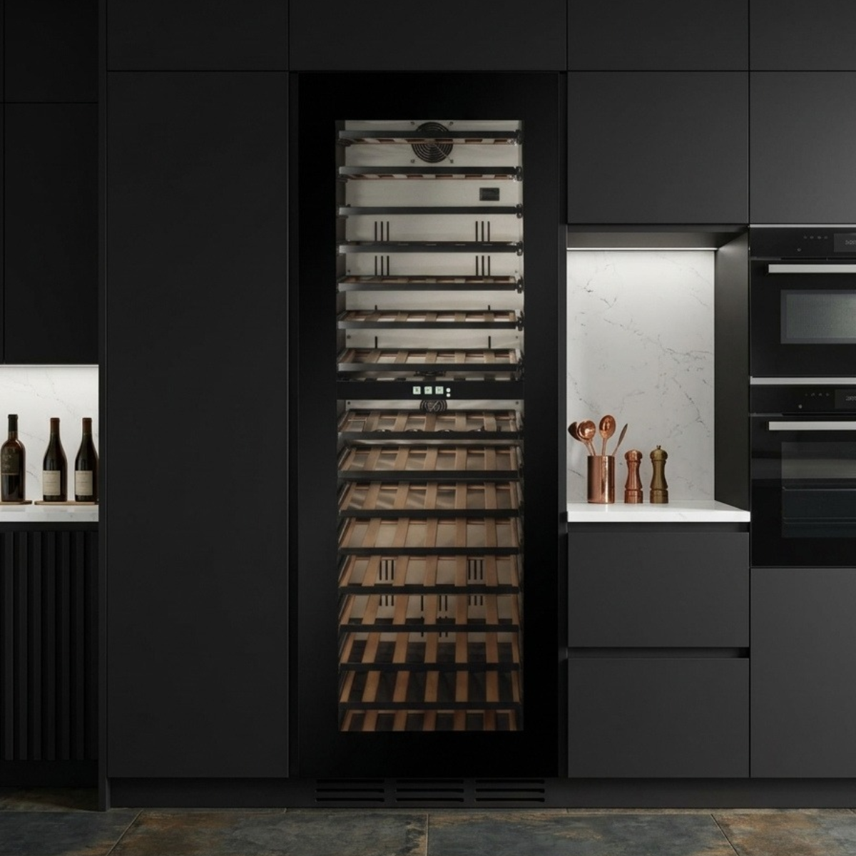 CELLA - Integrated Wine Fridge - Dual Zone - 96 Bottle - TFT-W96B-TO