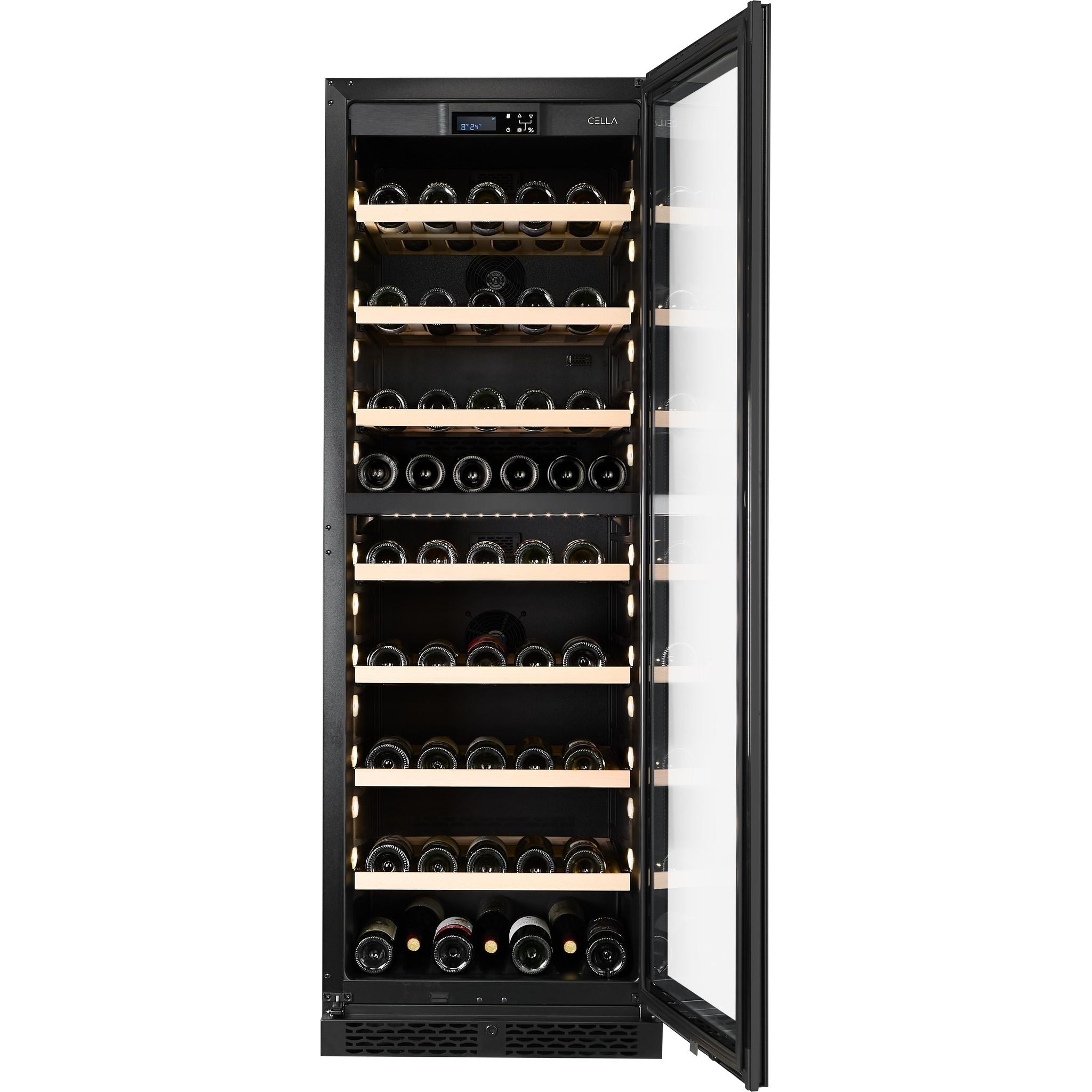 CELLA - 154 bottle Dual Zone Wine cooler - W154D-BLACK