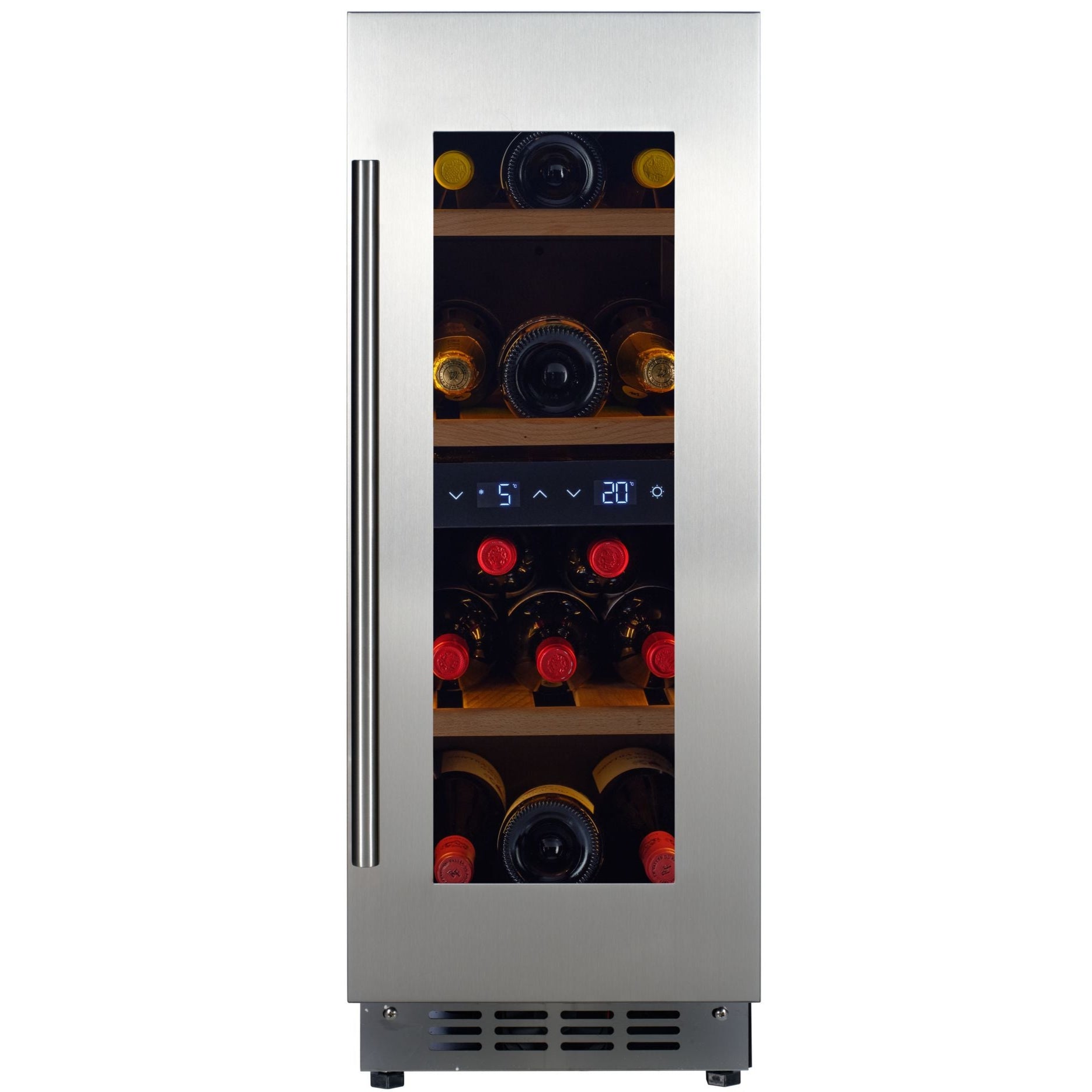 CELLA - 30cm - Undercounter Wine Cooler - Dual Zone - W18D-SSH