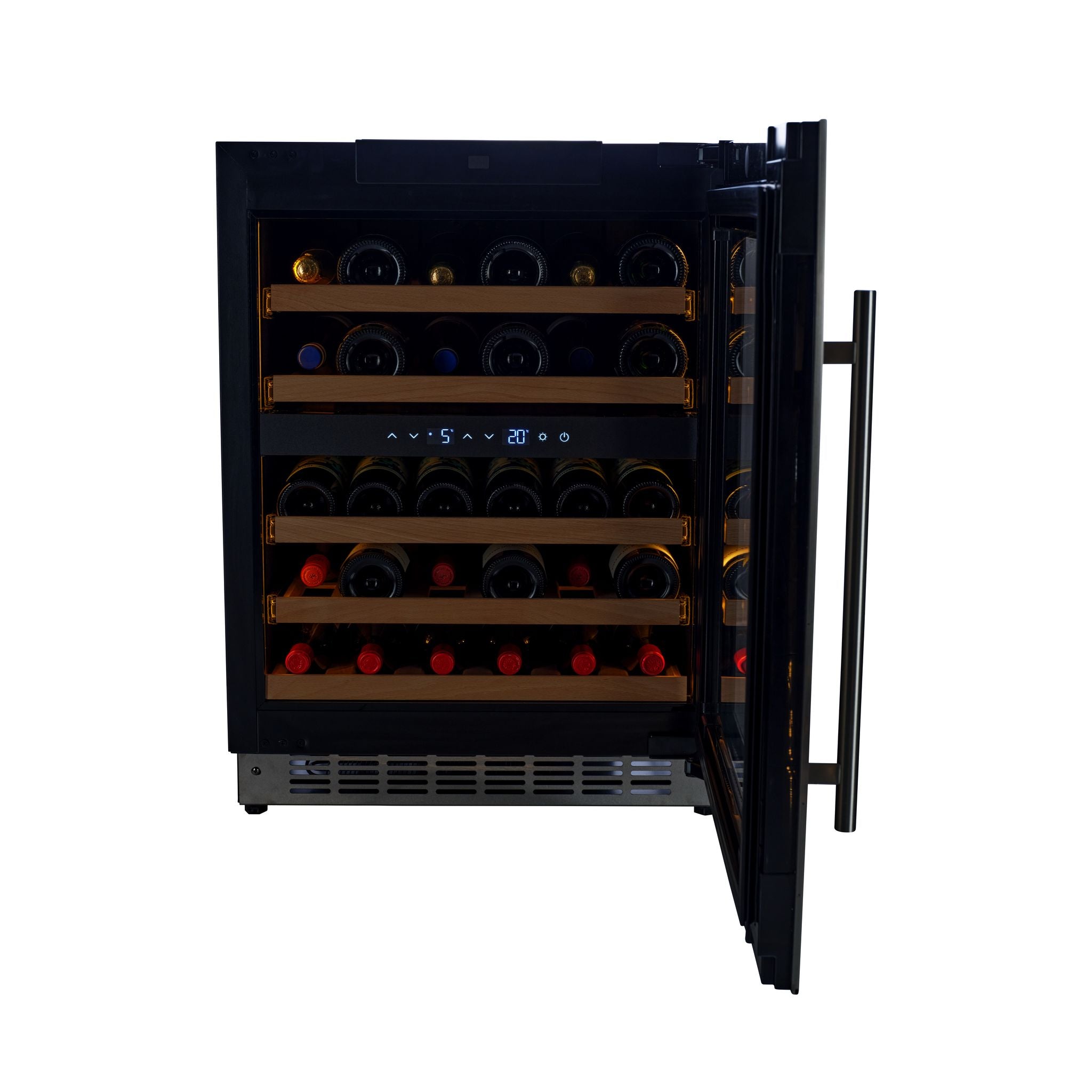 CELLA - 600mm - 36 Burgundy Bottles - Undercounter Wine Cooler - Dual Zone - W34-SSH