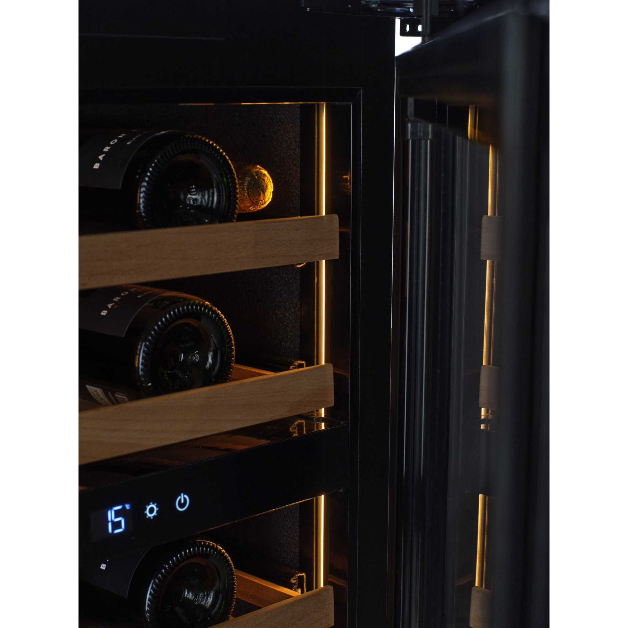 CELLA - 600mm - Undercounter Wine Cooler - Dual Zone - W34-BH