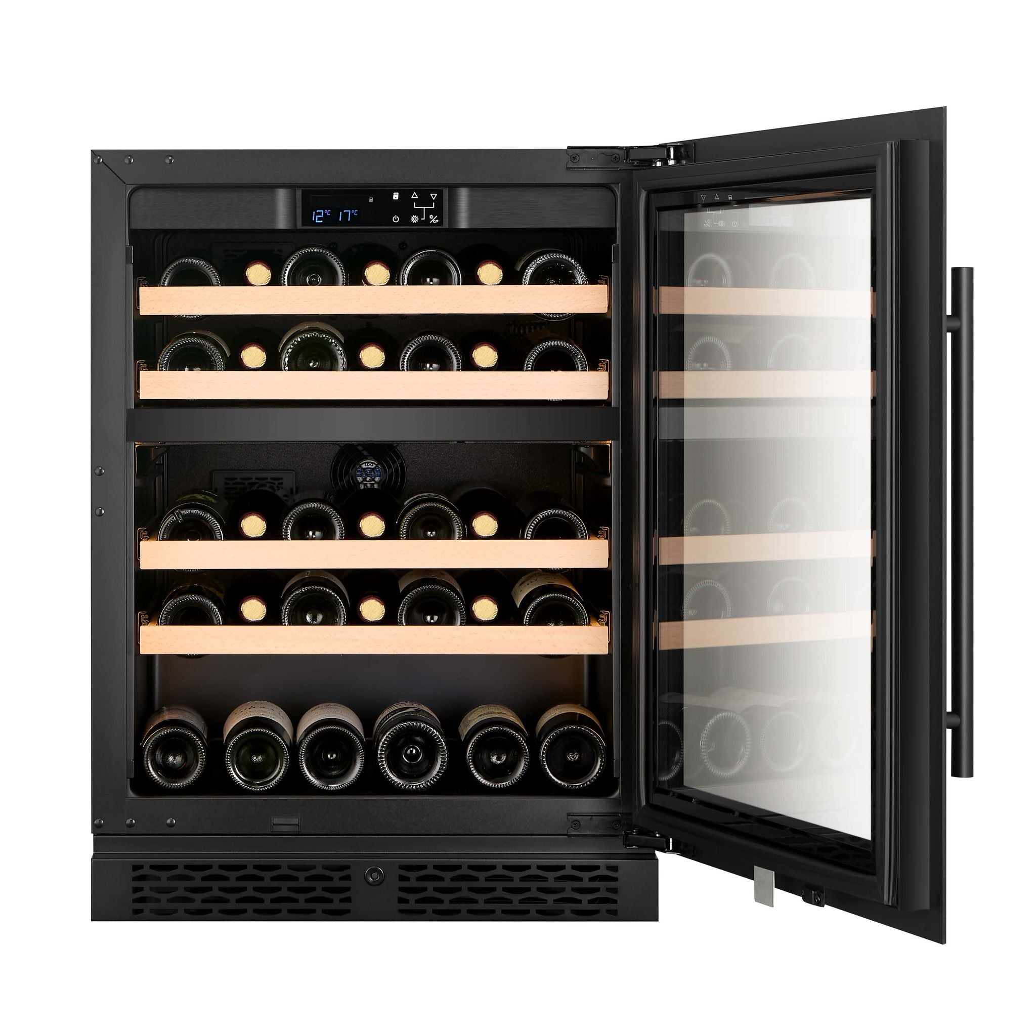 CELLA - 39 bottle Dual Zone Wine cooler - W39D-BLACK