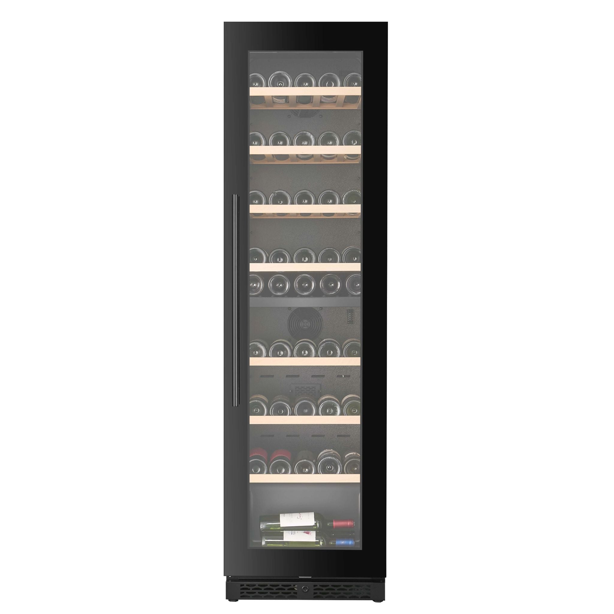 CELLA - Tall Wine Fridge - 71 bottle Shallow Depth 48cm - W75D-BLACK