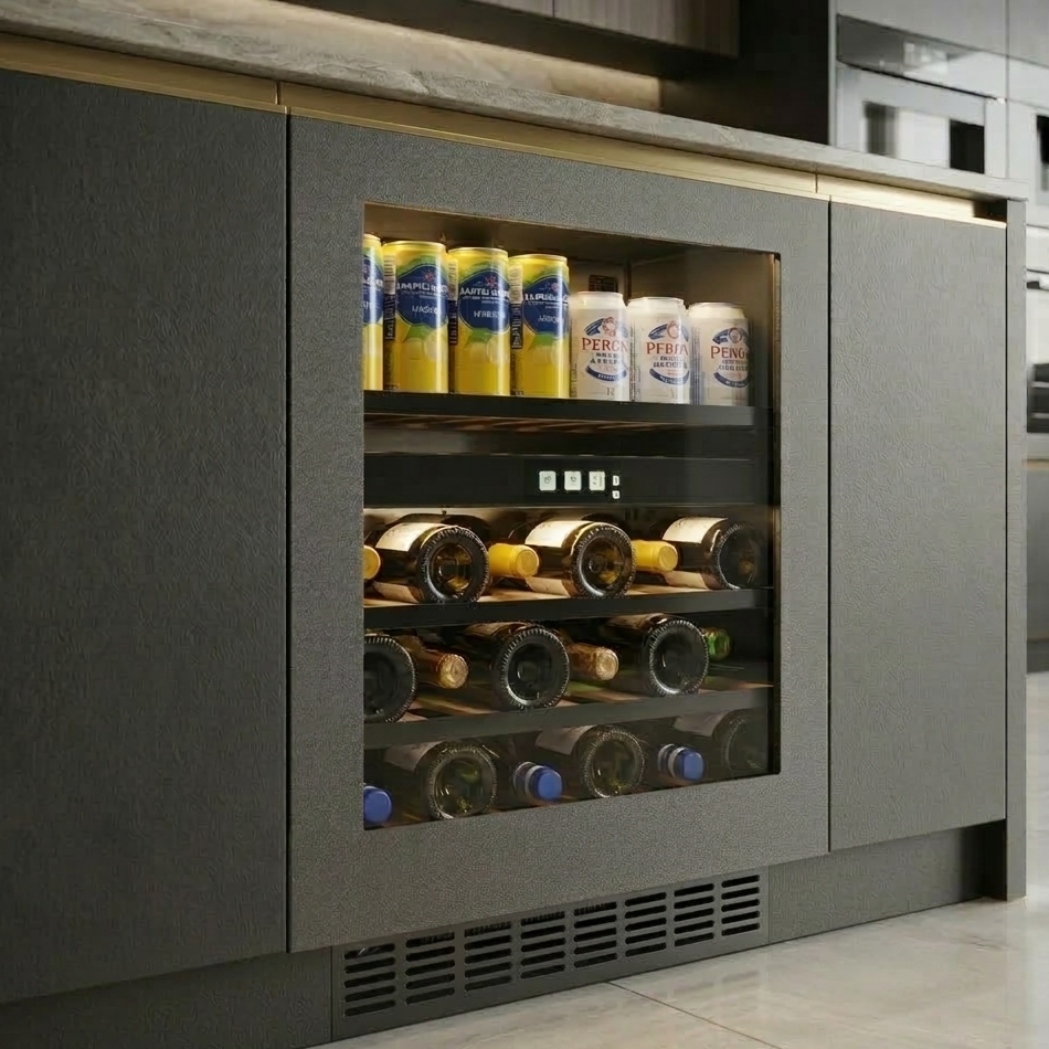 CELLA Beverage Centre (Wine & Beverage) - 600mm Handleless - Undercounter - WBV36PANEL-TO