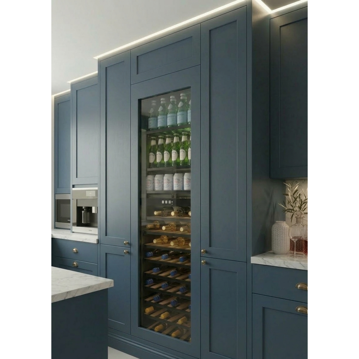 CELLA - 600mm - Fully Integrated Beverage Centre - Dual Zone - WBV99PANEL-TO