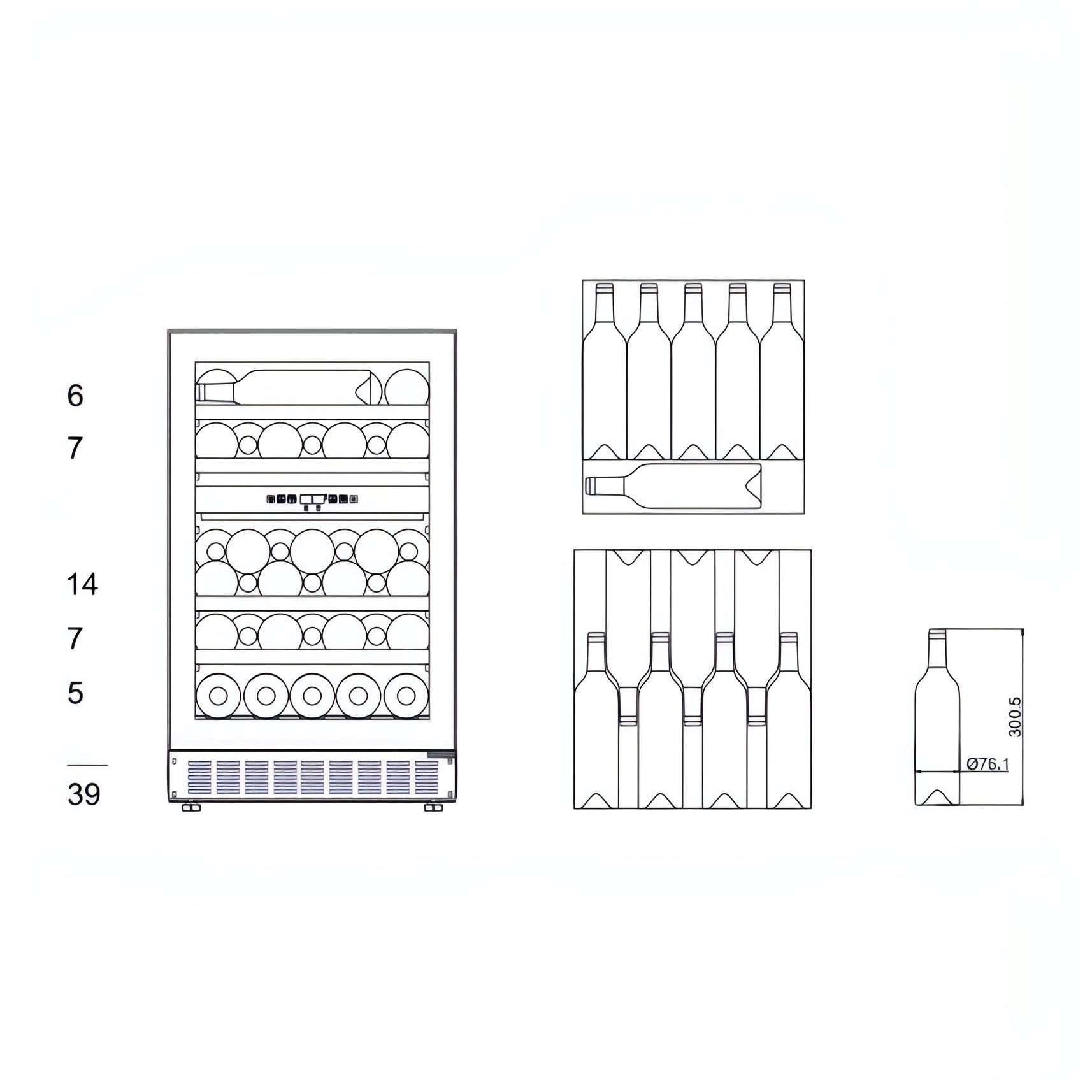 mQuvée - 500mm - Undercounter - WineCave 700 50D Stainless