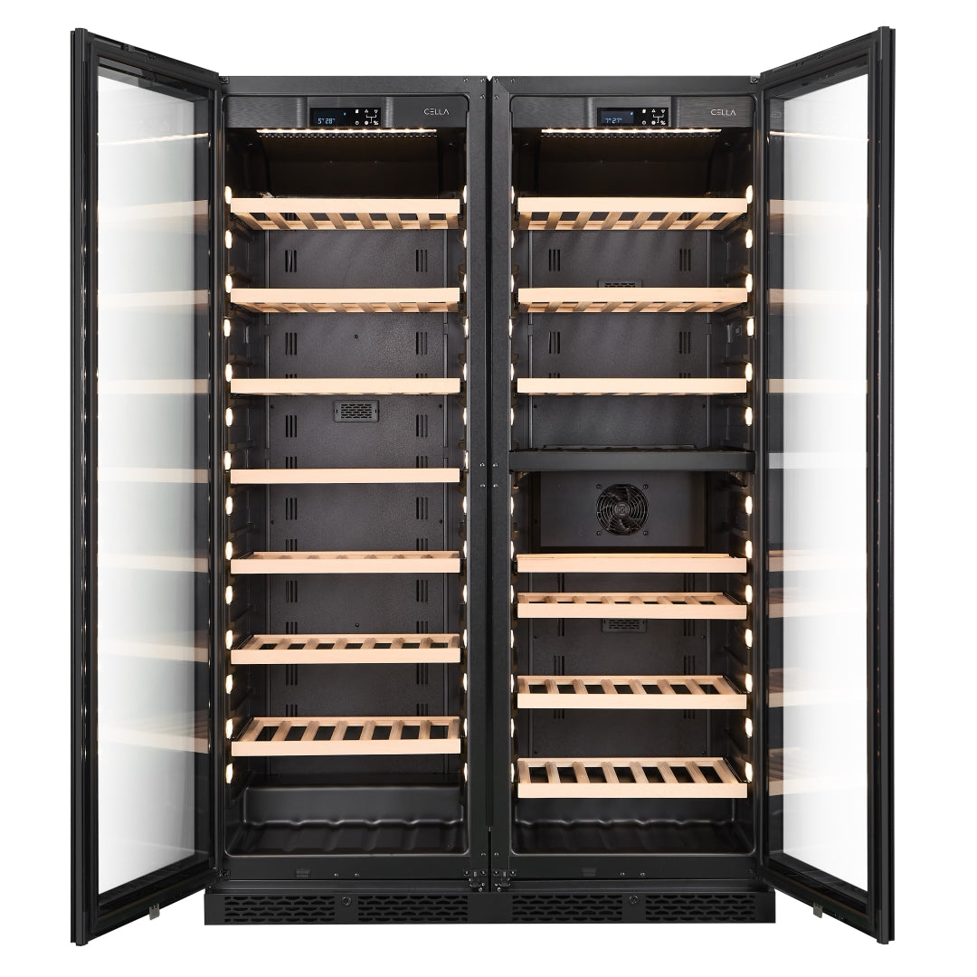 CELLA - 315 Bottle - Wine Fridge Combination - WFS163SD-BLACK