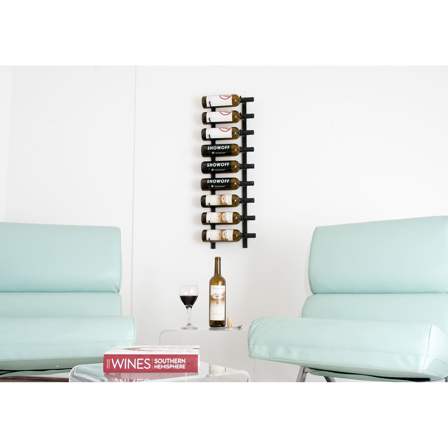VintageView - W Series 3 – 915mm Wall Mounted Metal Wine Rack (9-27 bottles)