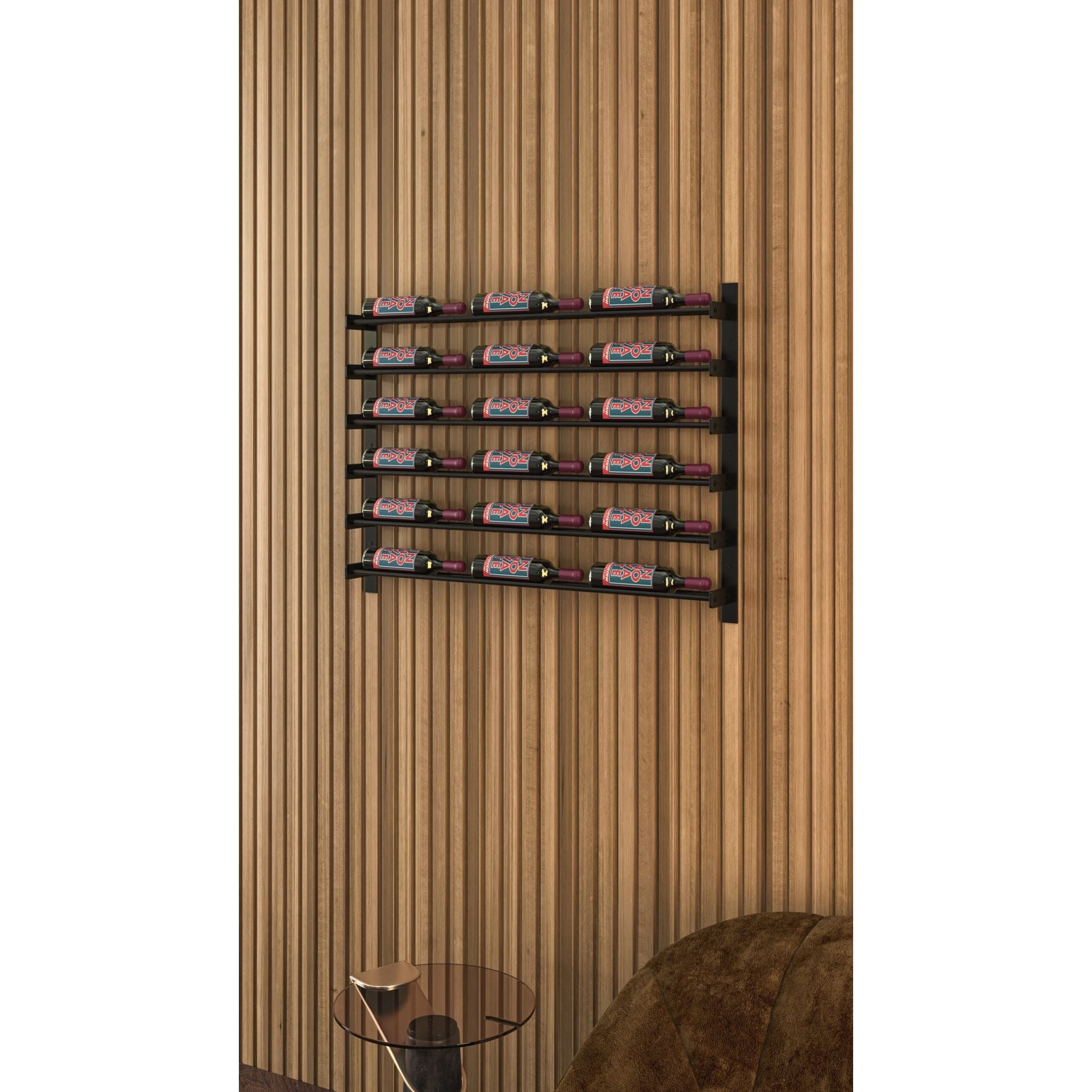 VintageView - Wine Wall 30 - Evolution Series - 762mm - Metal Wine Wall Rack (18-54 bottles)