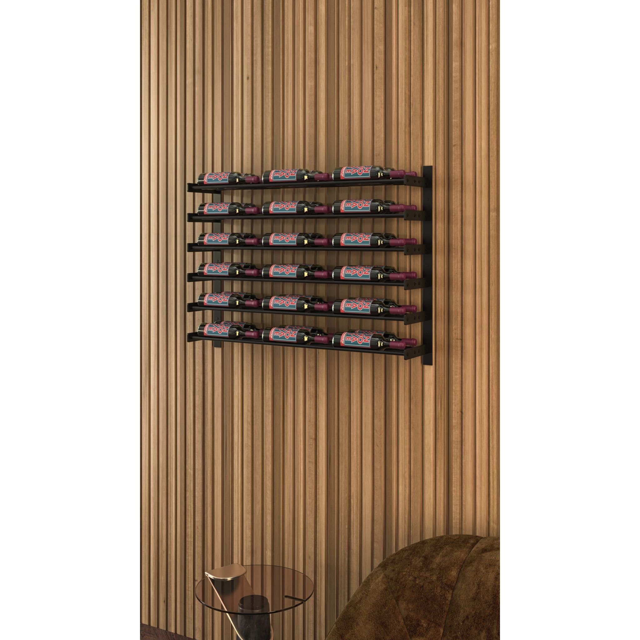 VintageView - Wine Wall 30 - Evolution Series - 762mm - Metal Wine Wall Rack (18-54 bottles)