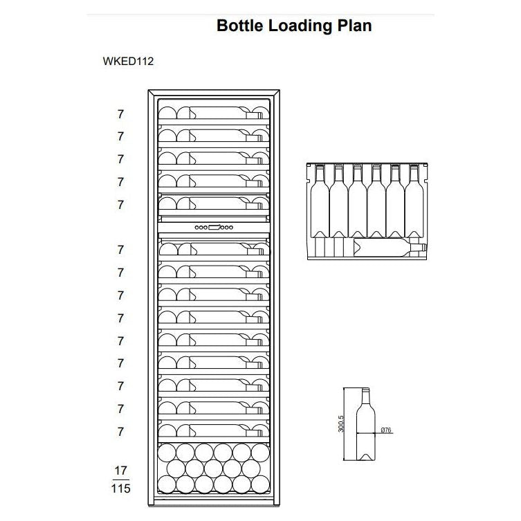 mQuvée - Fully Integrated Wine Cooler - WineKeeper Exclusive 112D Panel Ready - Push/Pull
