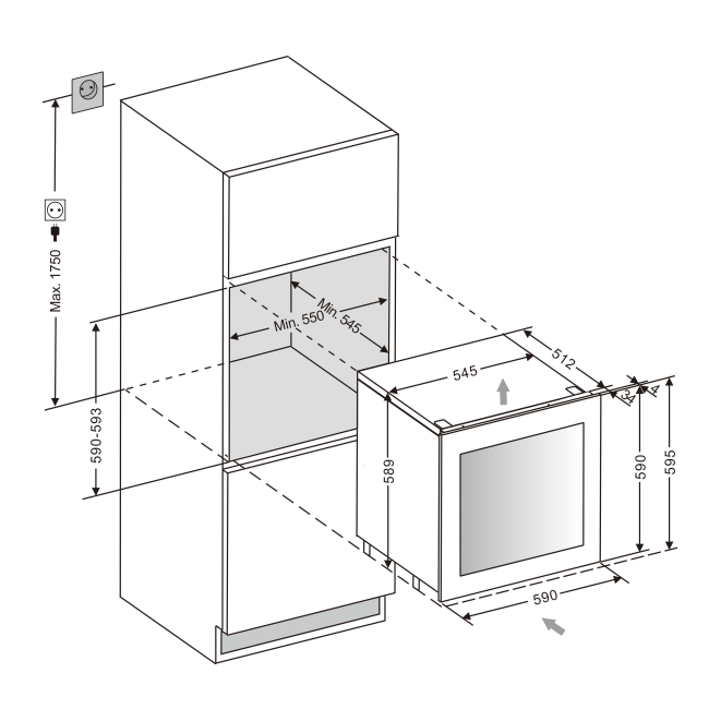mQuvée - Integrated Wine Cooler - WineKeeper 25D - Anthracite Black