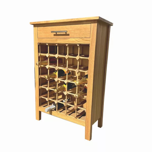 WineRacks - 30 Bottle Wooden Champagne Cabinet with Drawer - Assembled