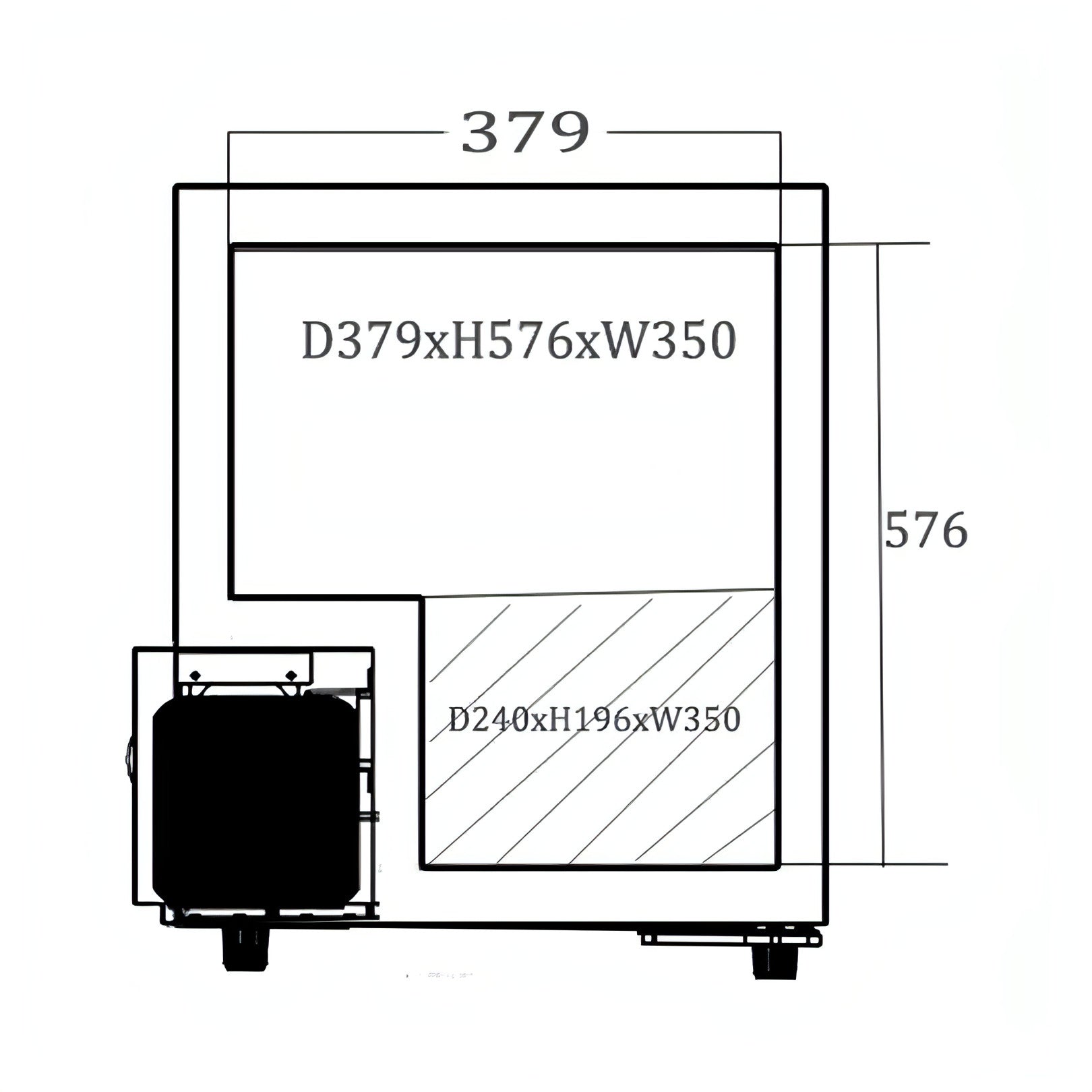 Cavin - Freestanding Beer Cooler - Arctic Collection 63 - Black