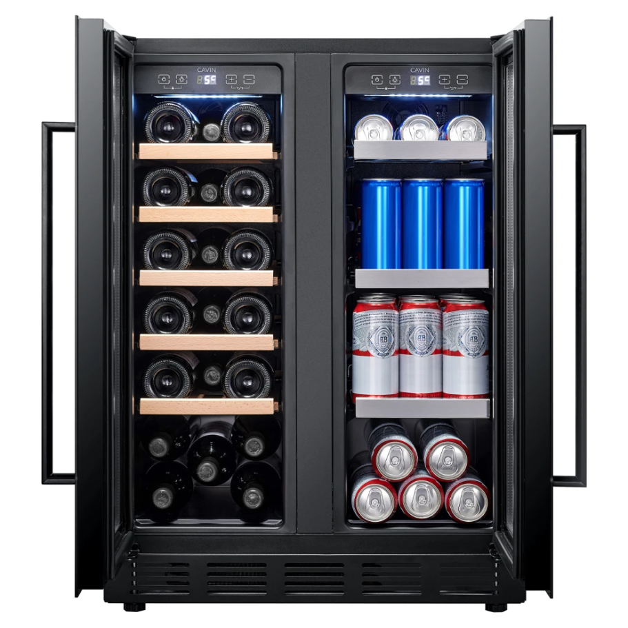 Cavin - 600mm - Undercounter Wine Fridge - Arctic Collection 60 Duo - Fullglass Black