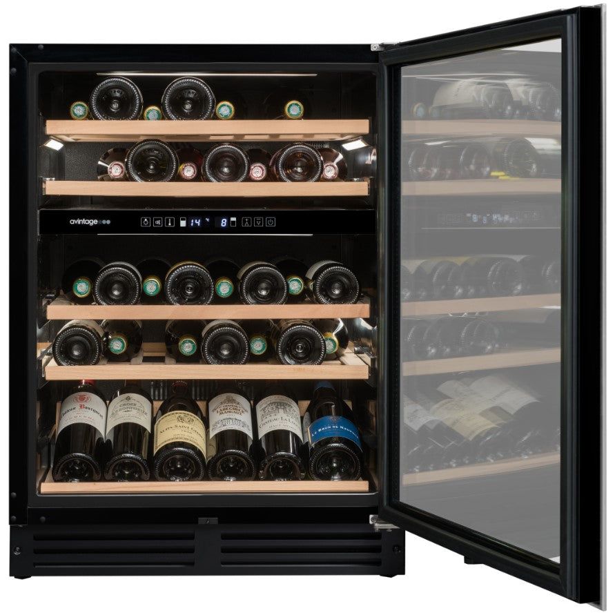 Avintage - 600mm Dual Zone - 50 bottle - Wine Cooler - AVU54TDZX1