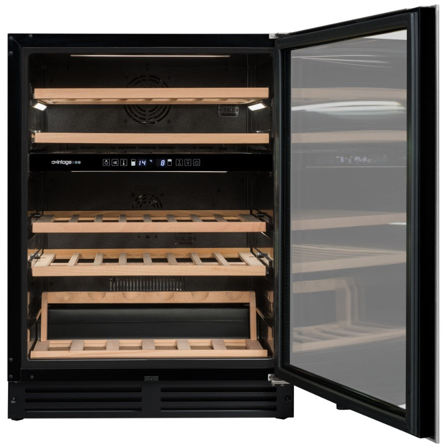 Avintage - 600mm Dual Zone - 50 bottle - Wine Cooler - AVU54TDZX1