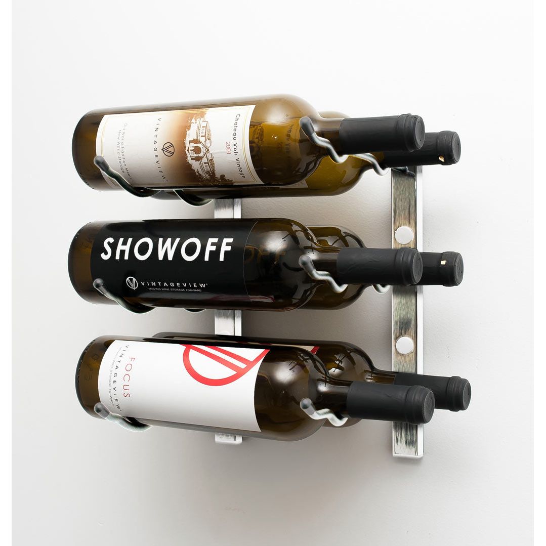 VintageView - W Series 1 – 305mm Wall Mounted Metal Wine Rack (3-9 bottles)