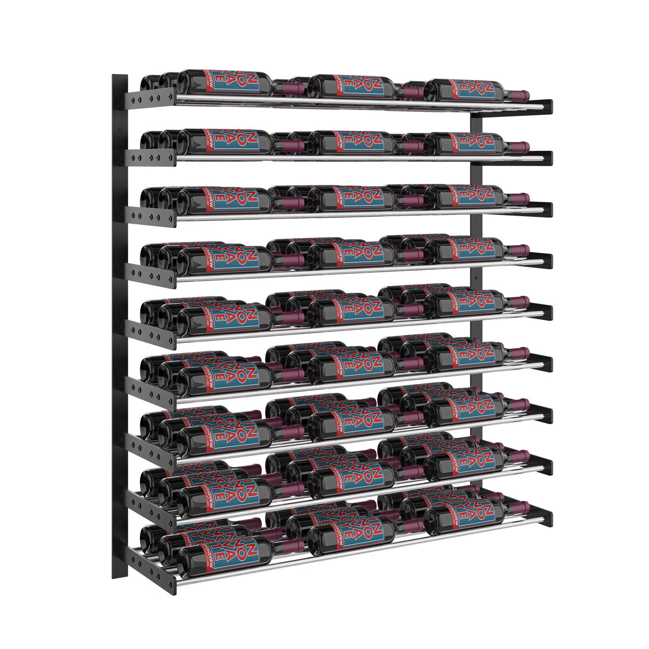 VintageView - Wine Wall 45 - Evolution Series - 1143mm - Metal Wine Wall Rack (27-81 bottles)