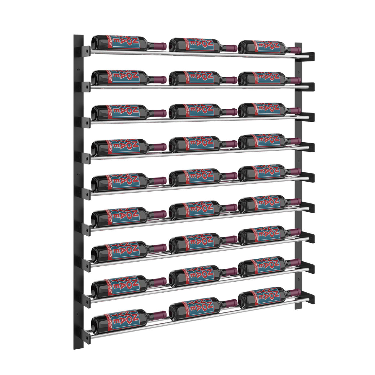 VintageView - Wine Wall 45 - Evolution Series - 1143mm - Metal Wine Wall Rack (27-81 bottles)