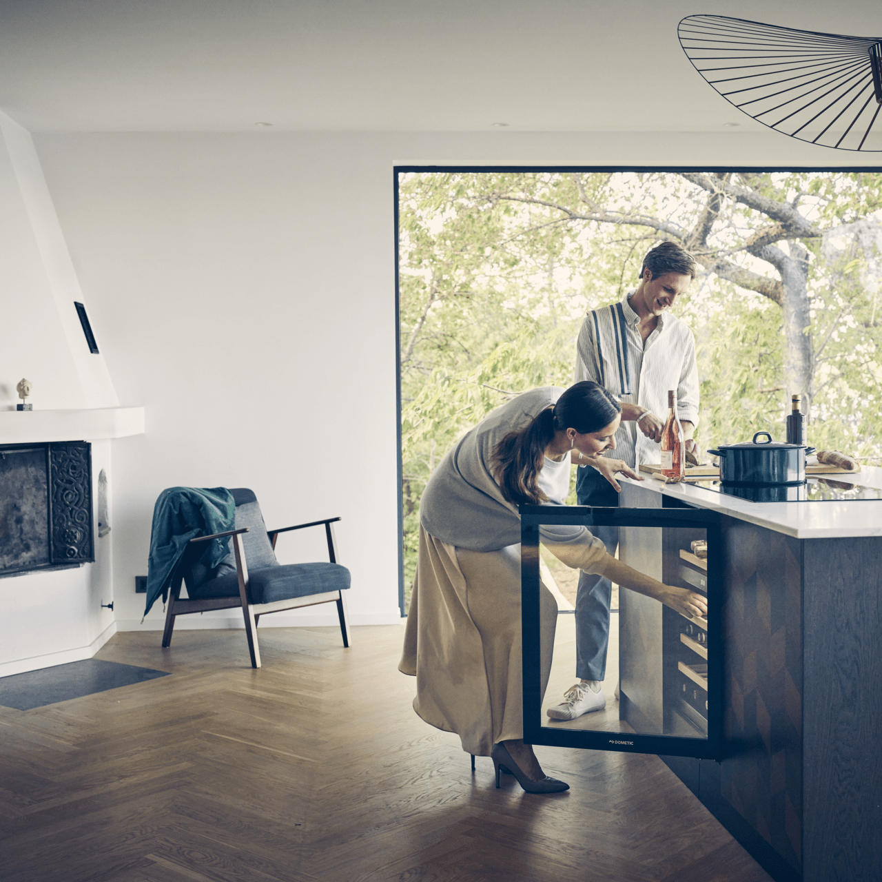 Dometic - 600mm - Built in Dual Zone Wine Fridge - D46B - 46 Bottle